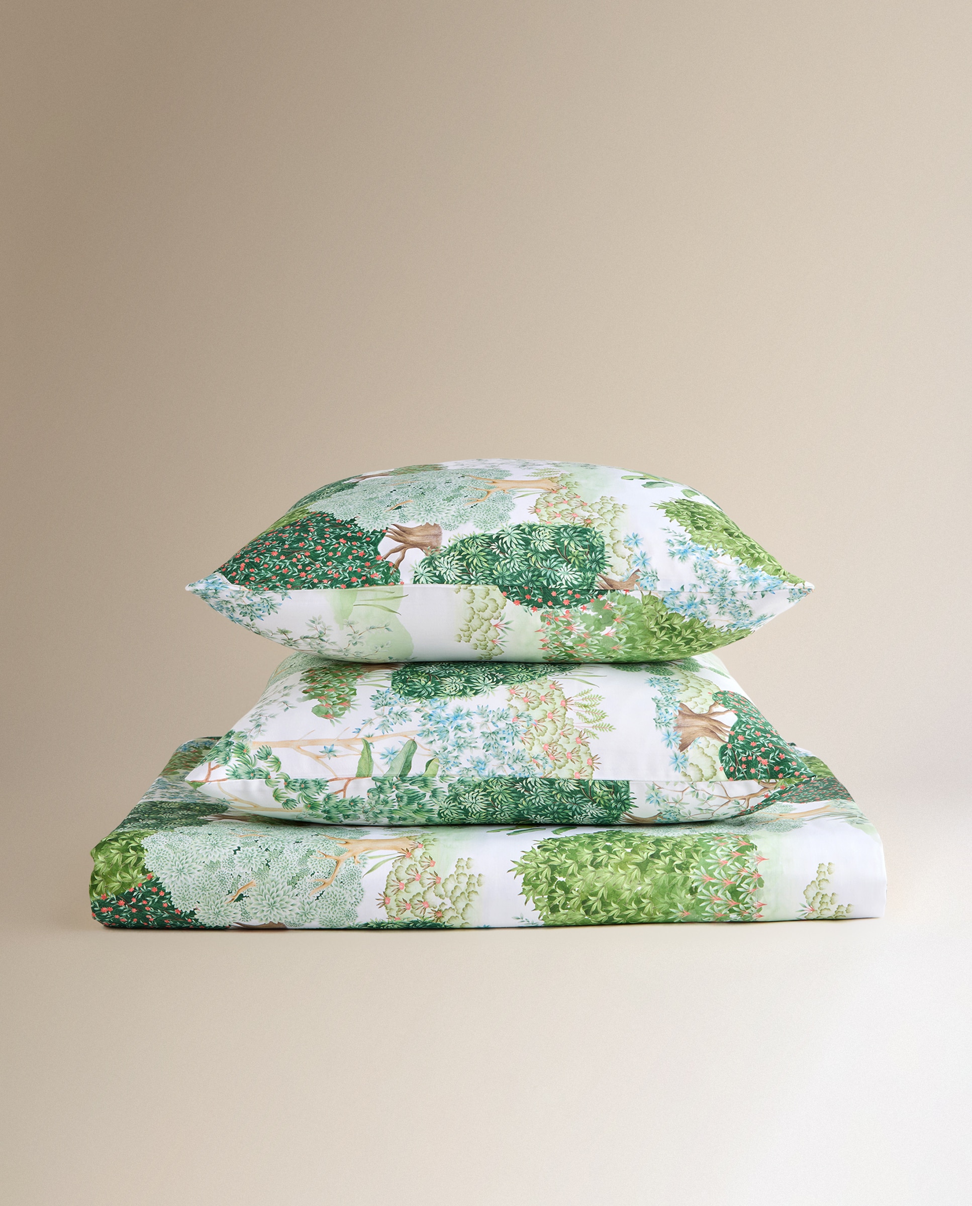 Conjunto de Lençóis de Algodão Acetinado Lodhi Verde-5