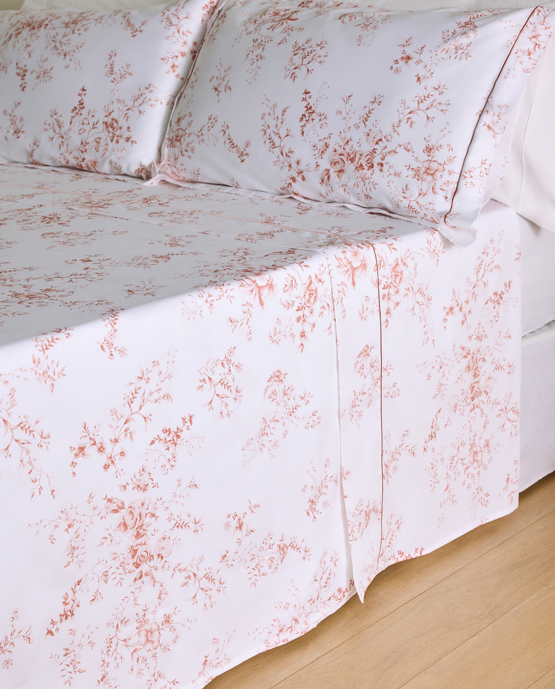 Conjunto de Lençóis de Algodão Acetinado Bianca Rosa-2