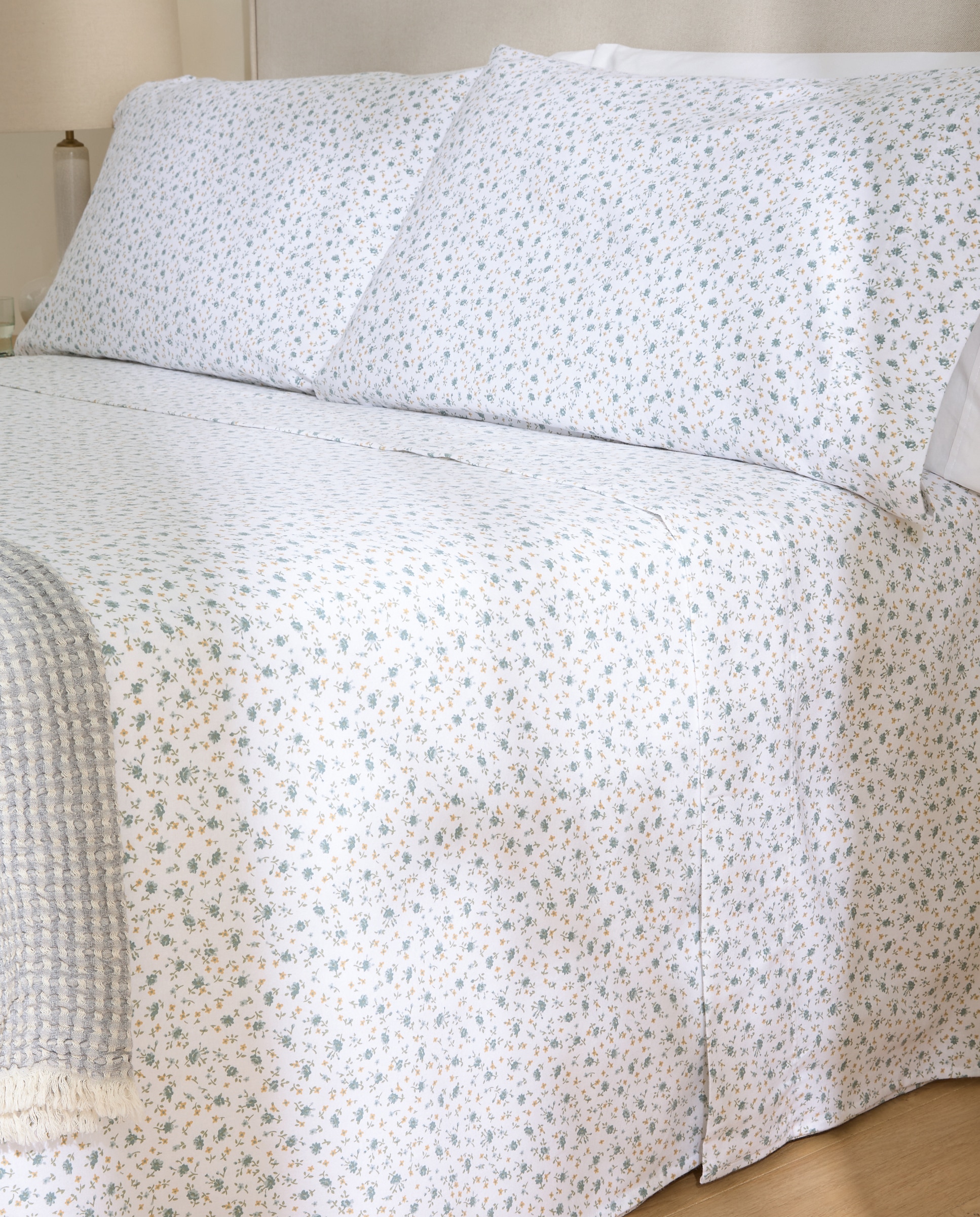 Juego de sábanas franela Blanche - Azul Cama 105 cm Azul-2