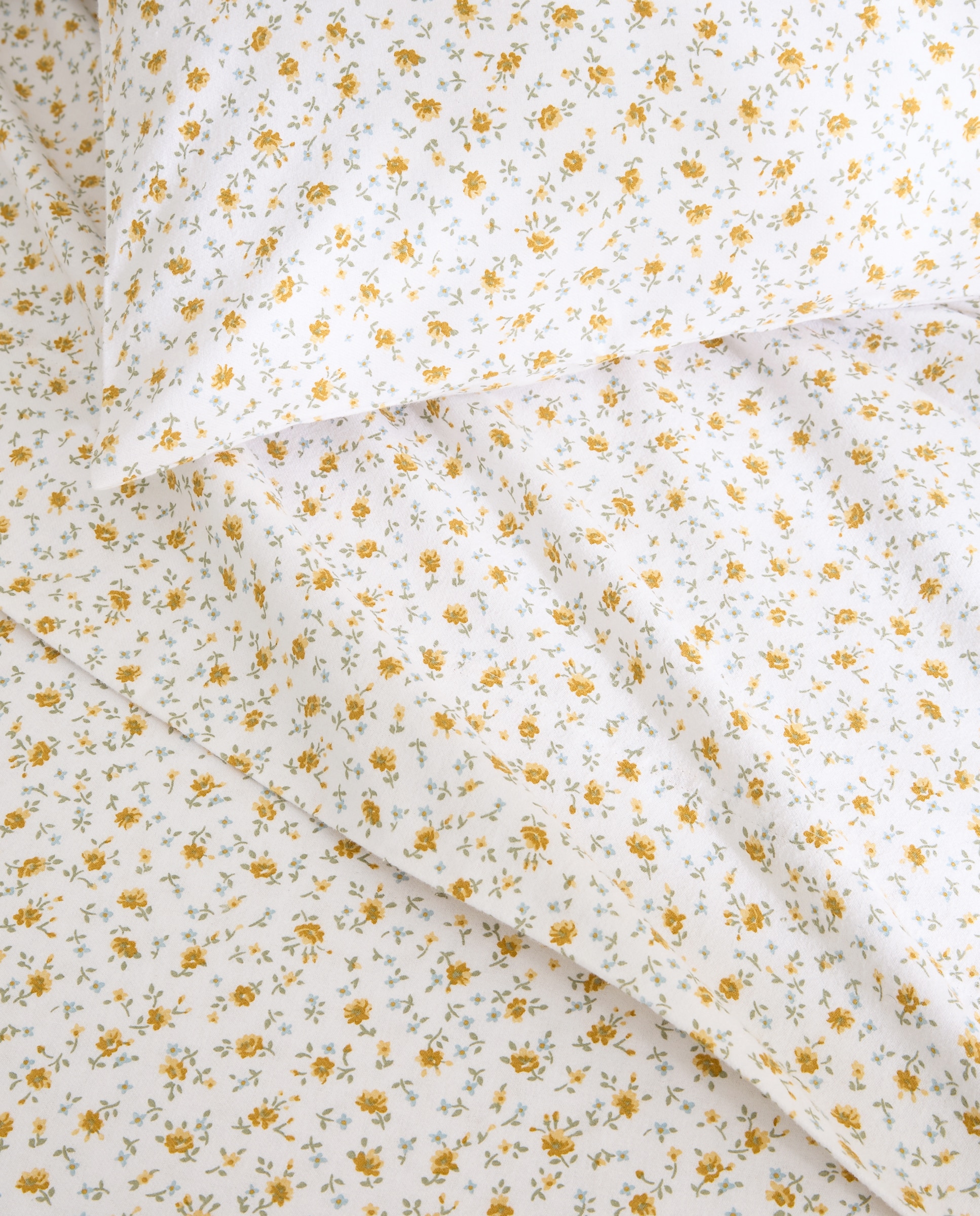Juego de sábanas franela Blanche - Amarillo Cama 105 cm Amarillo-3