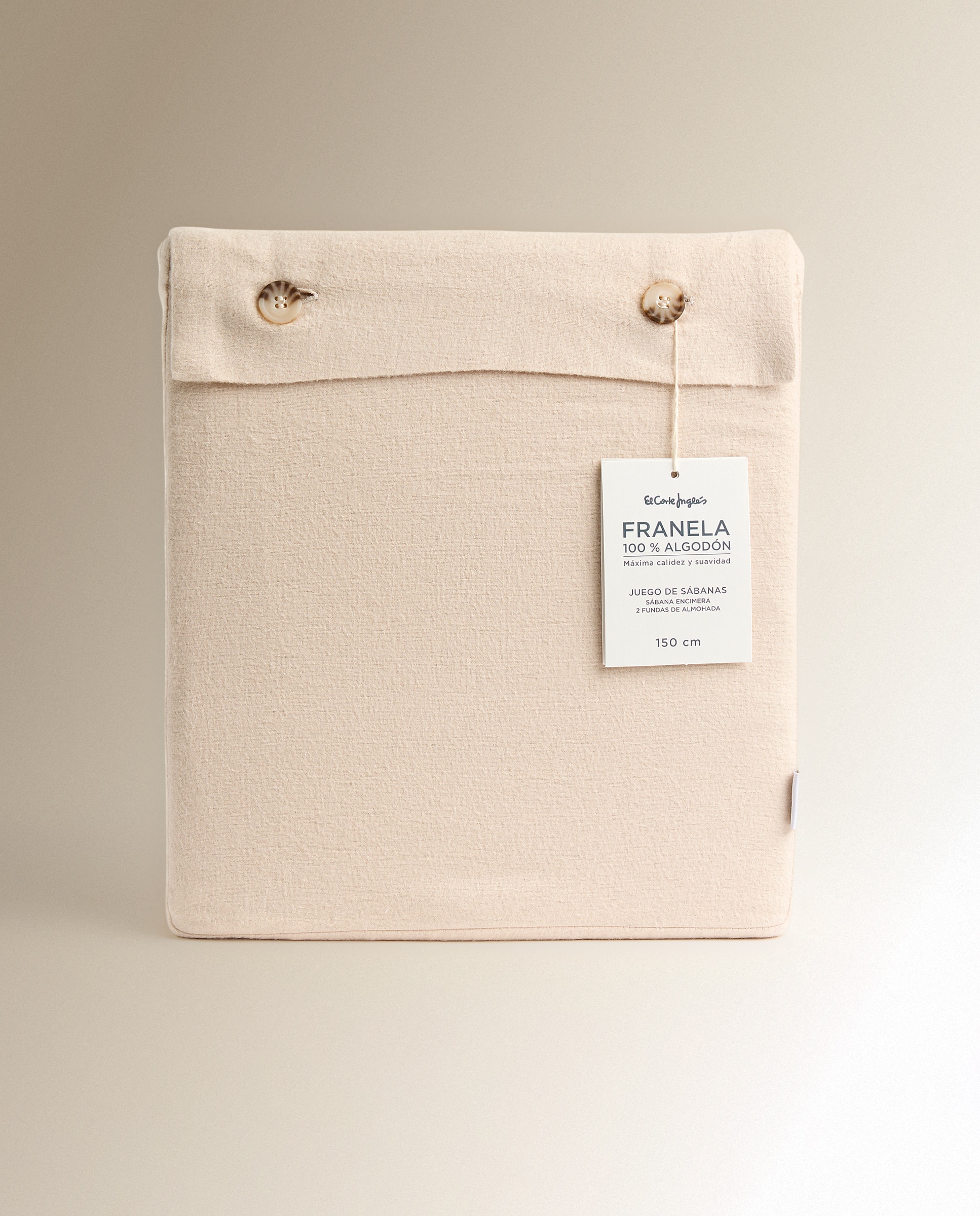 Imagen 6 de Juego de sábanas franela Everest - Beige Cama 90 cm Beige