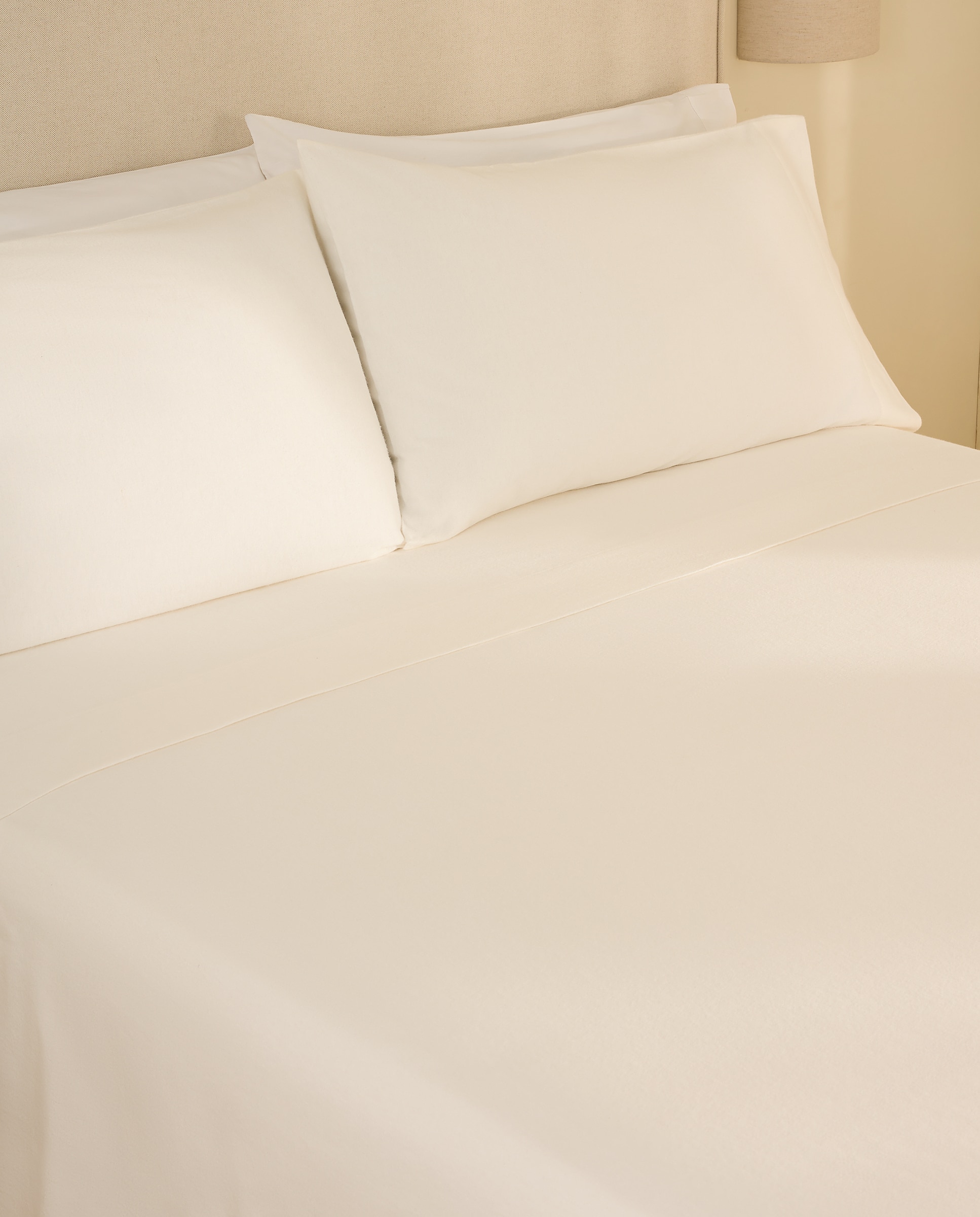 Juego de sábanas franela Everest - Blanco Cama 135 cm Blanco-1