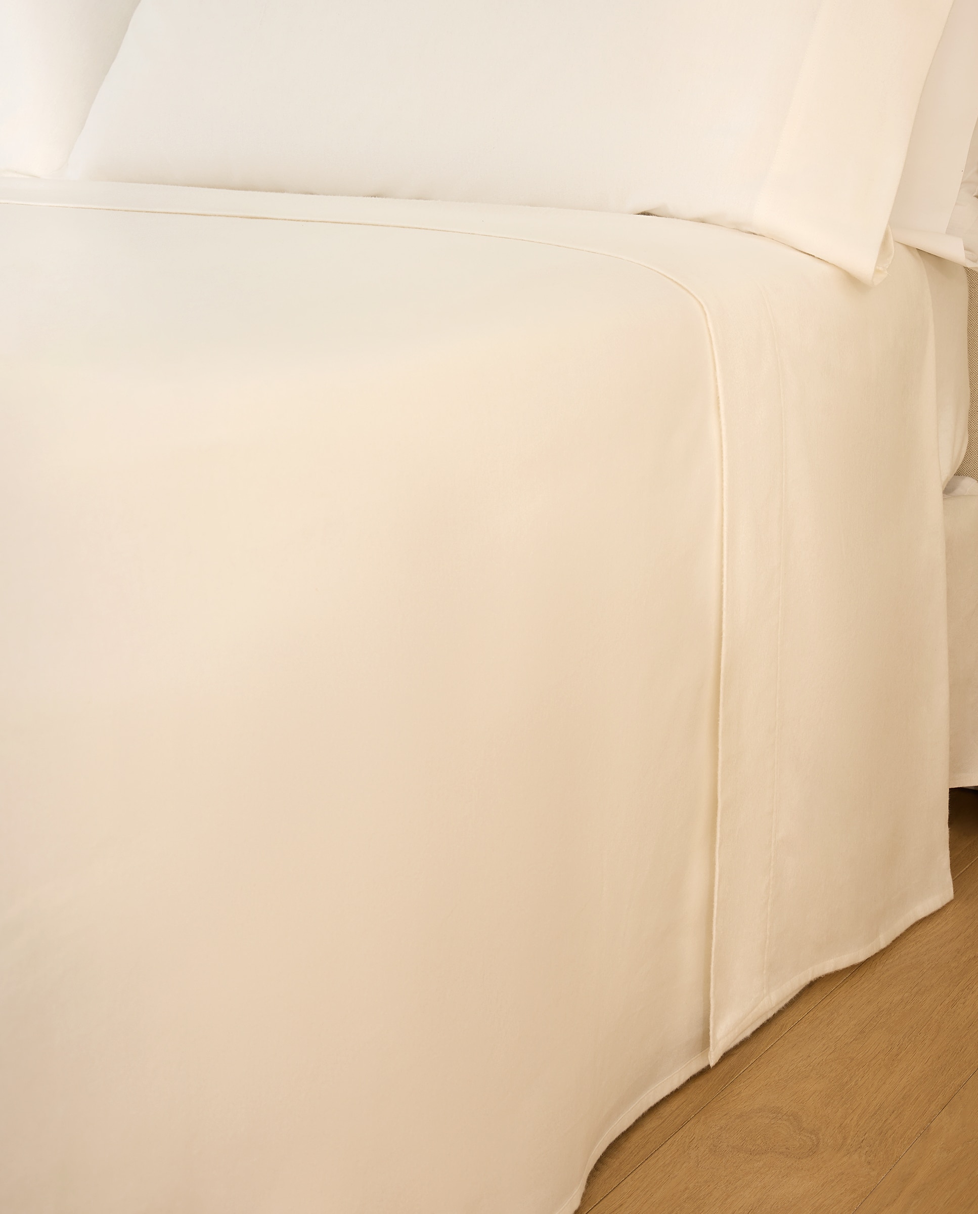 Juego de sábanas franela Everest - Blanco Cama 135 cm Blanco-2