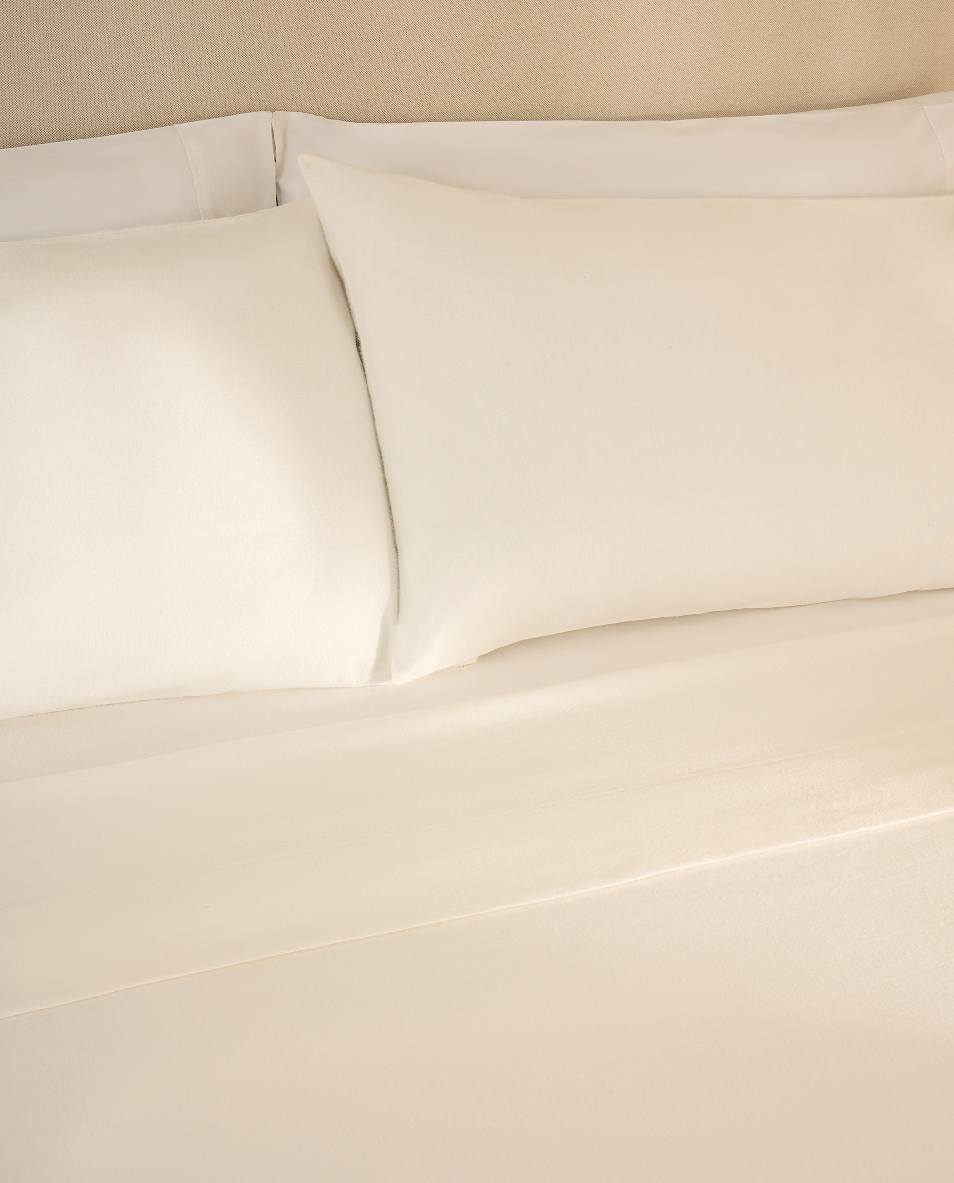 Juego de sábanas franela Everest - Blanco Cama 135 cm Blanco-4