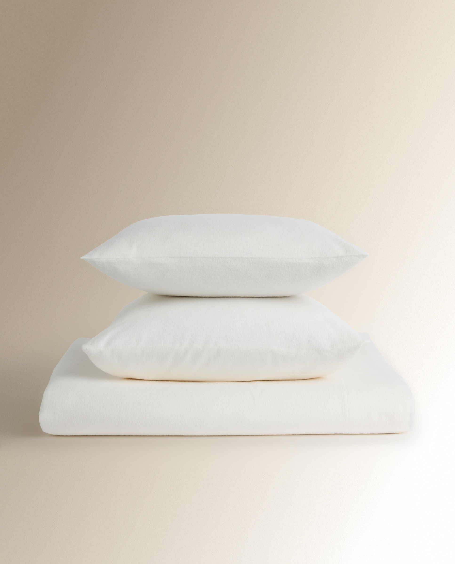 Juego de sábanas franela Everest - Blanco Cama 135 cm Blanco-5