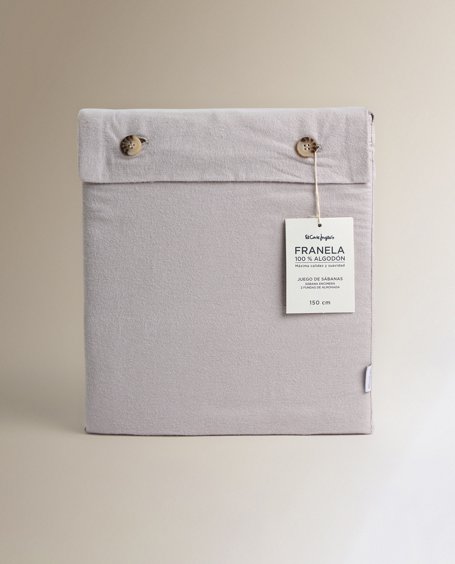 Juego de sábanas franela Everest - Gris Cama 90 cm Gris-6