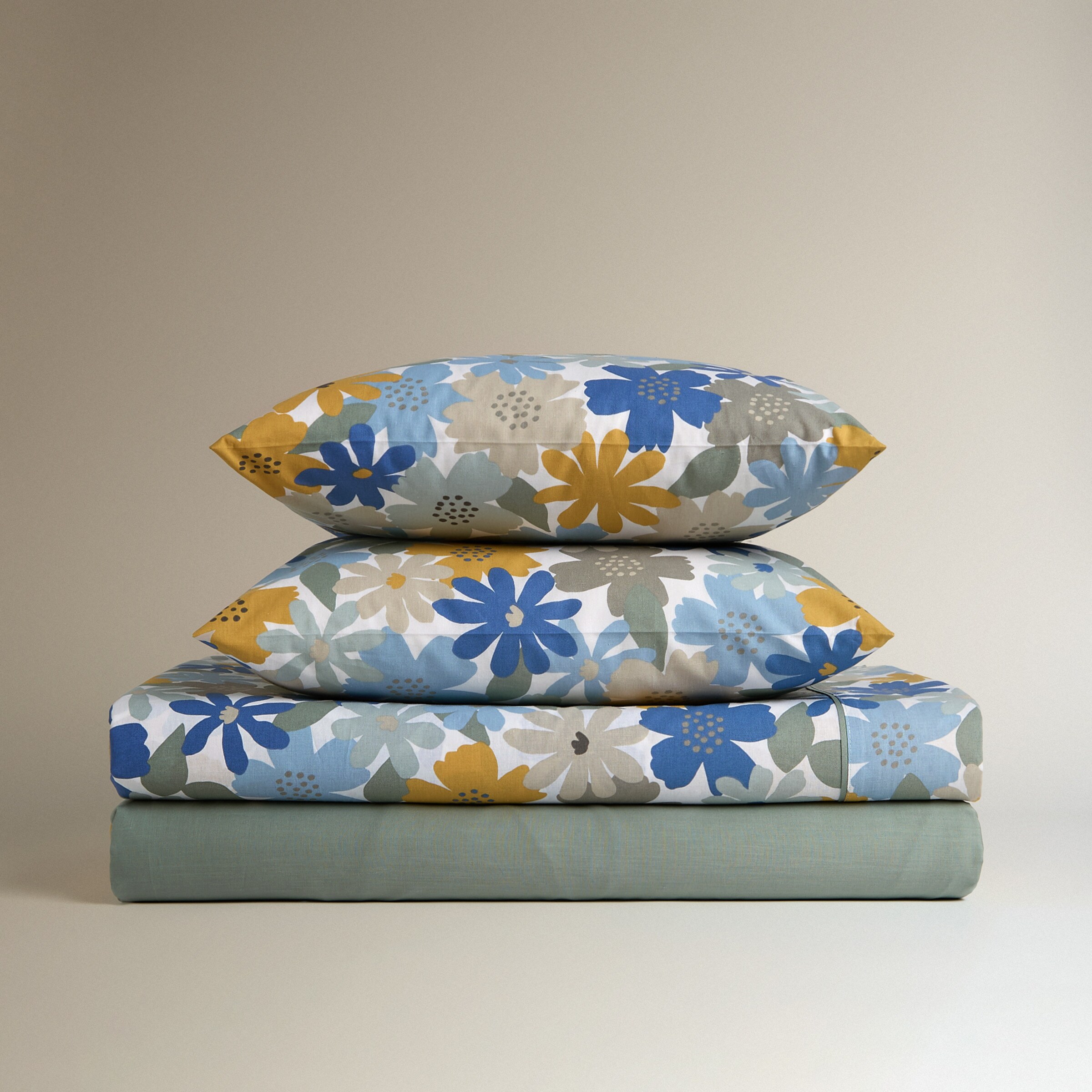 Conjunto de Lençóis com Lençol de Baixo em Algodão Finn Multicolor-6