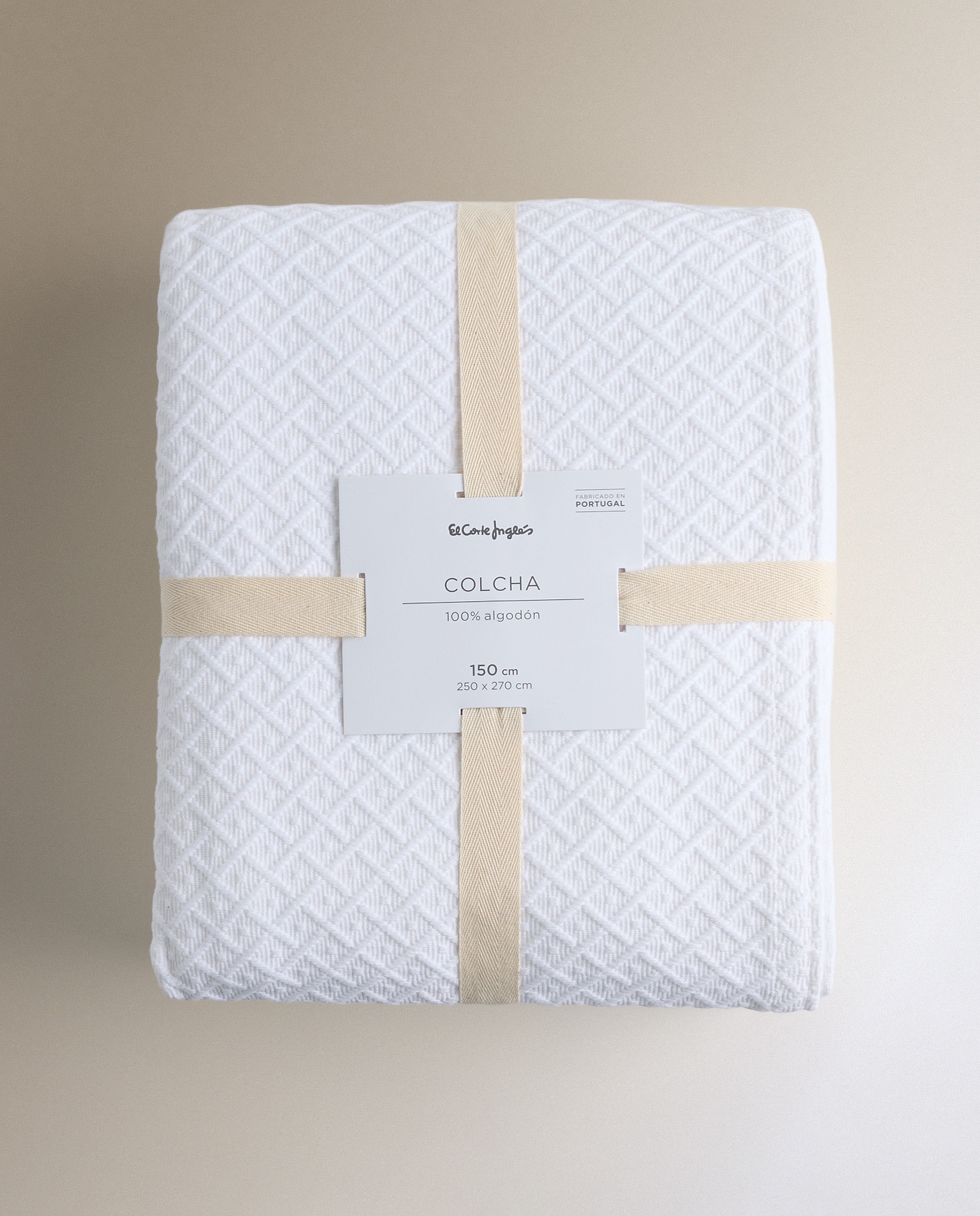 Colcha Aqua de Algodão Branco-5