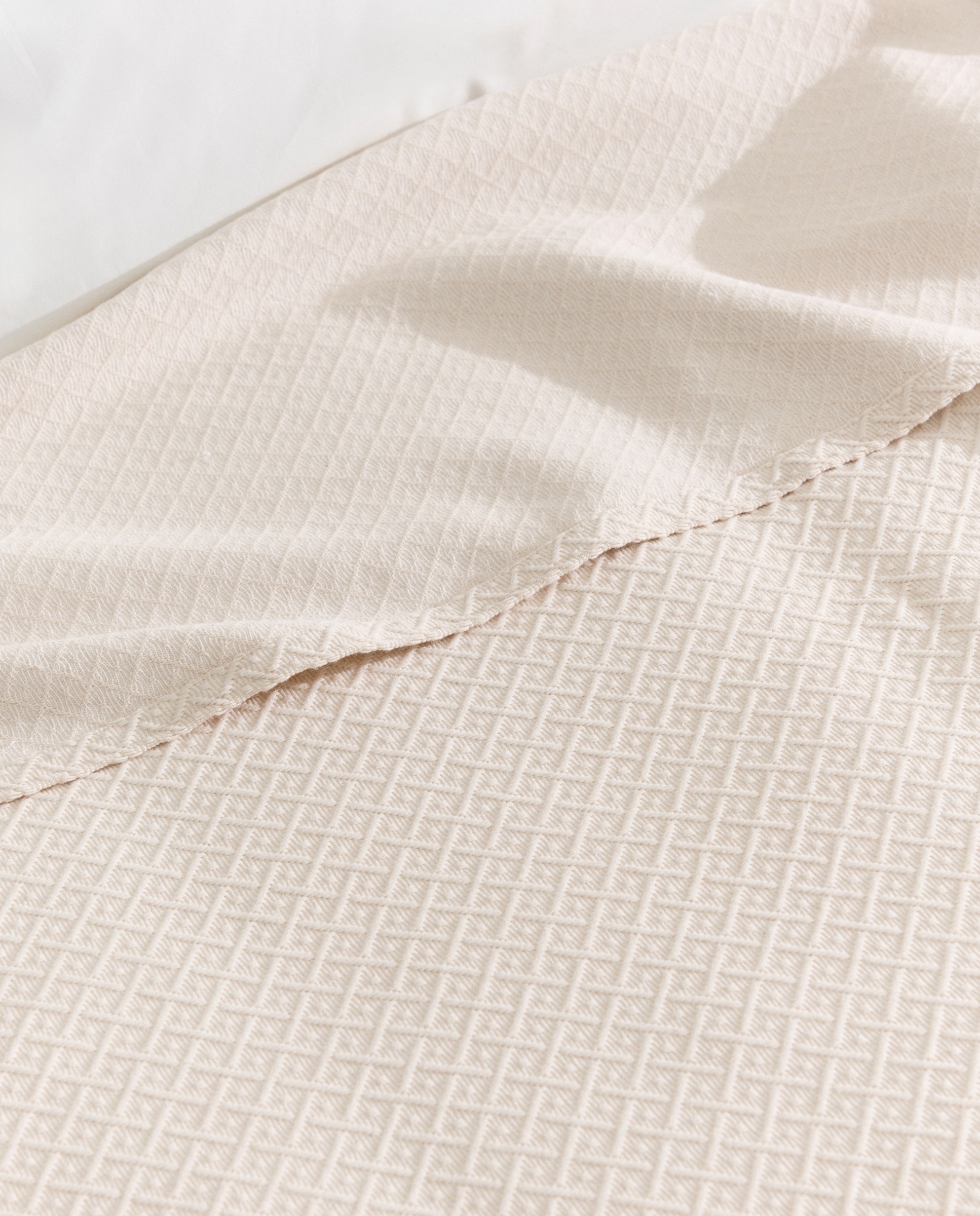 Colcha algodón Aqua - Beige Cama 150 cm Beige-3