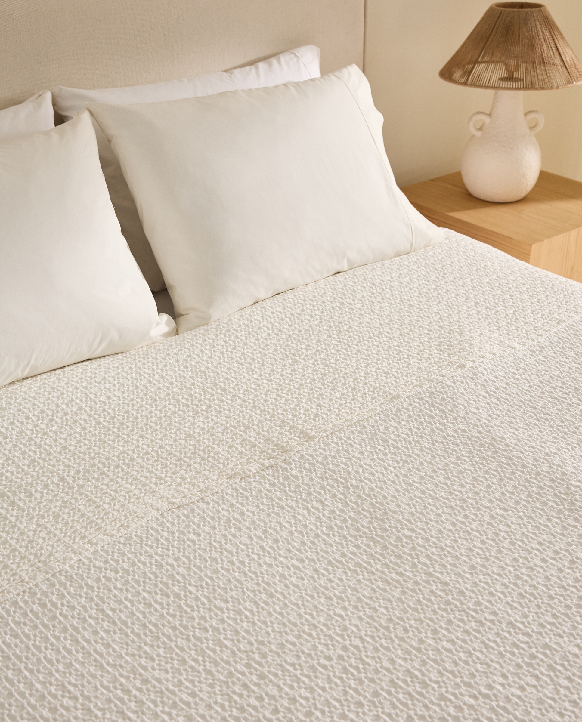 Colcha algodón Taylor - Blanco Cama 90 cm Blanco-2