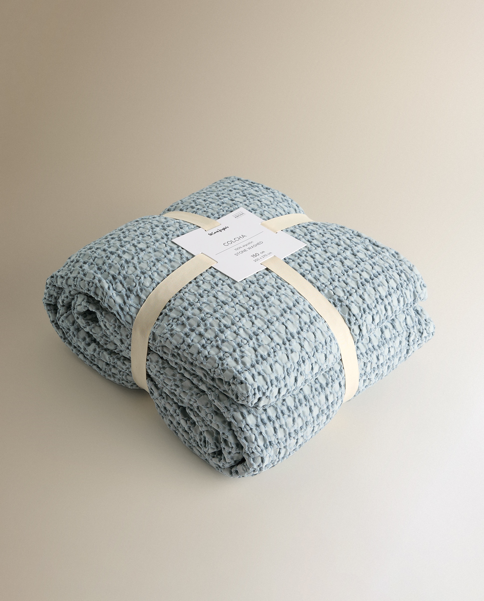 Colcha algodón Taylor - Azul Cama 135 cm Azul-5