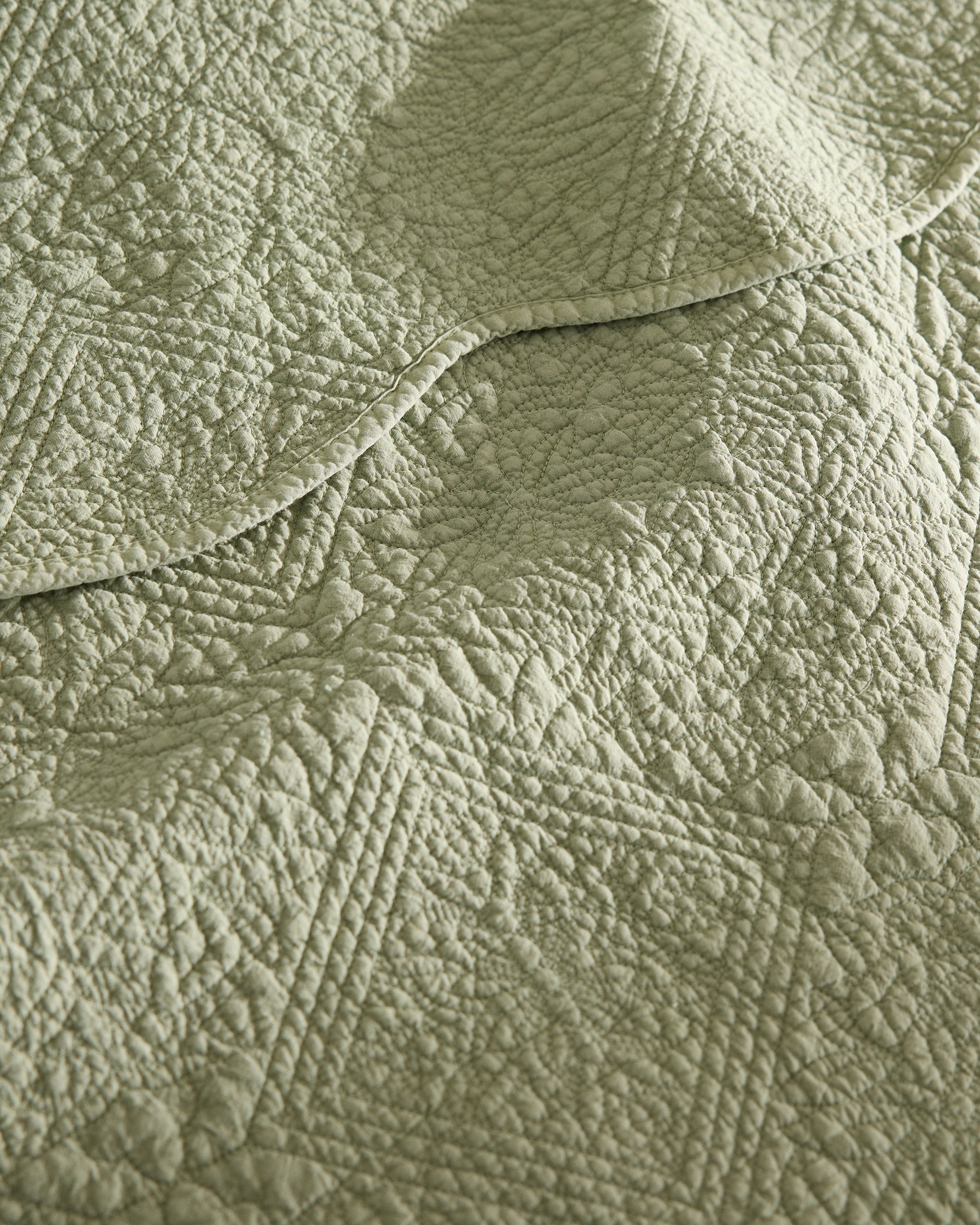 Colcha algodón Bela - Verde Cama 90 cm Verde-3