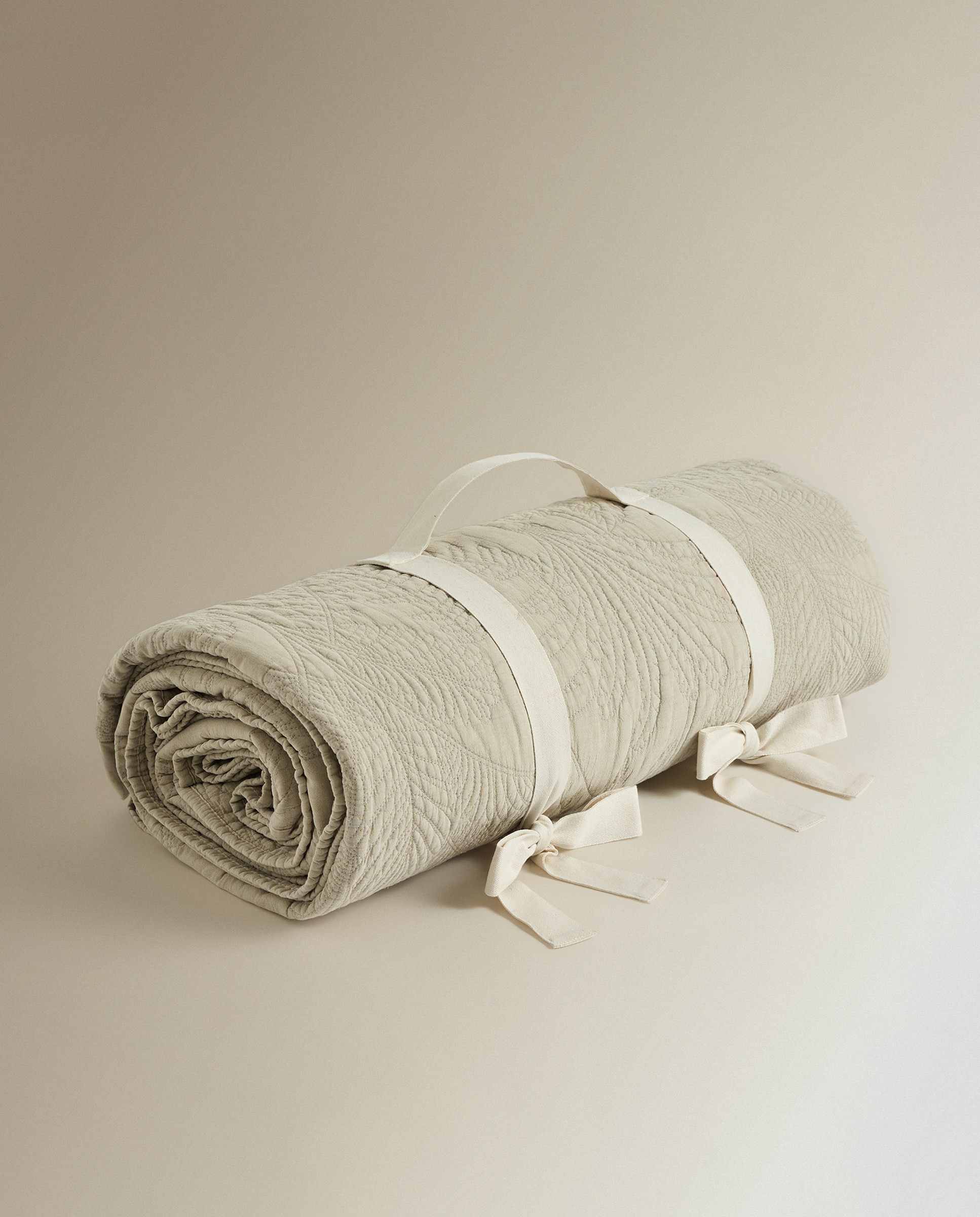 Colcha algodón Borneo Beige Cama 90 cm Beige-5