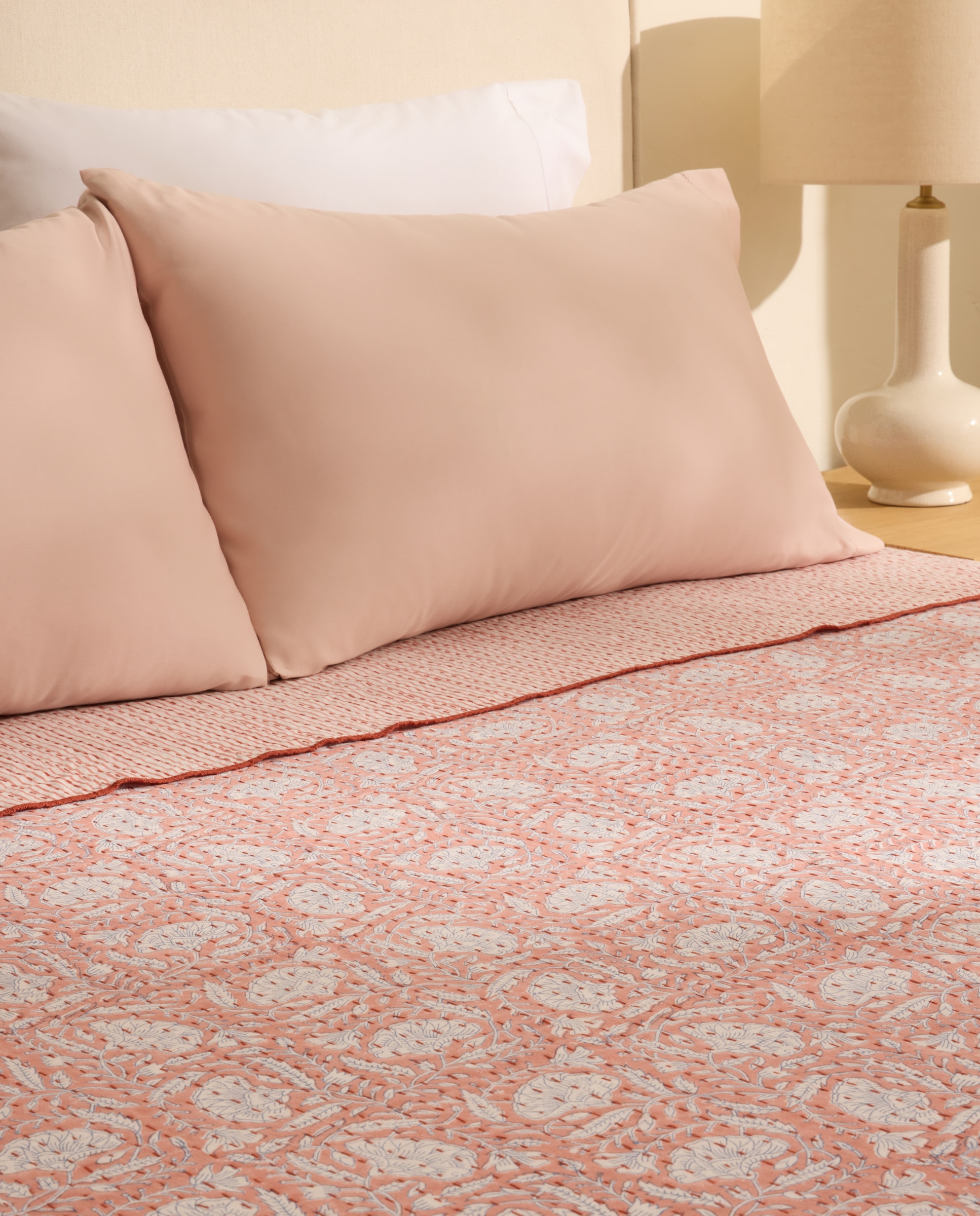 Colcha algodón Le Ciel - Coral Cama 90 cm Coral-2