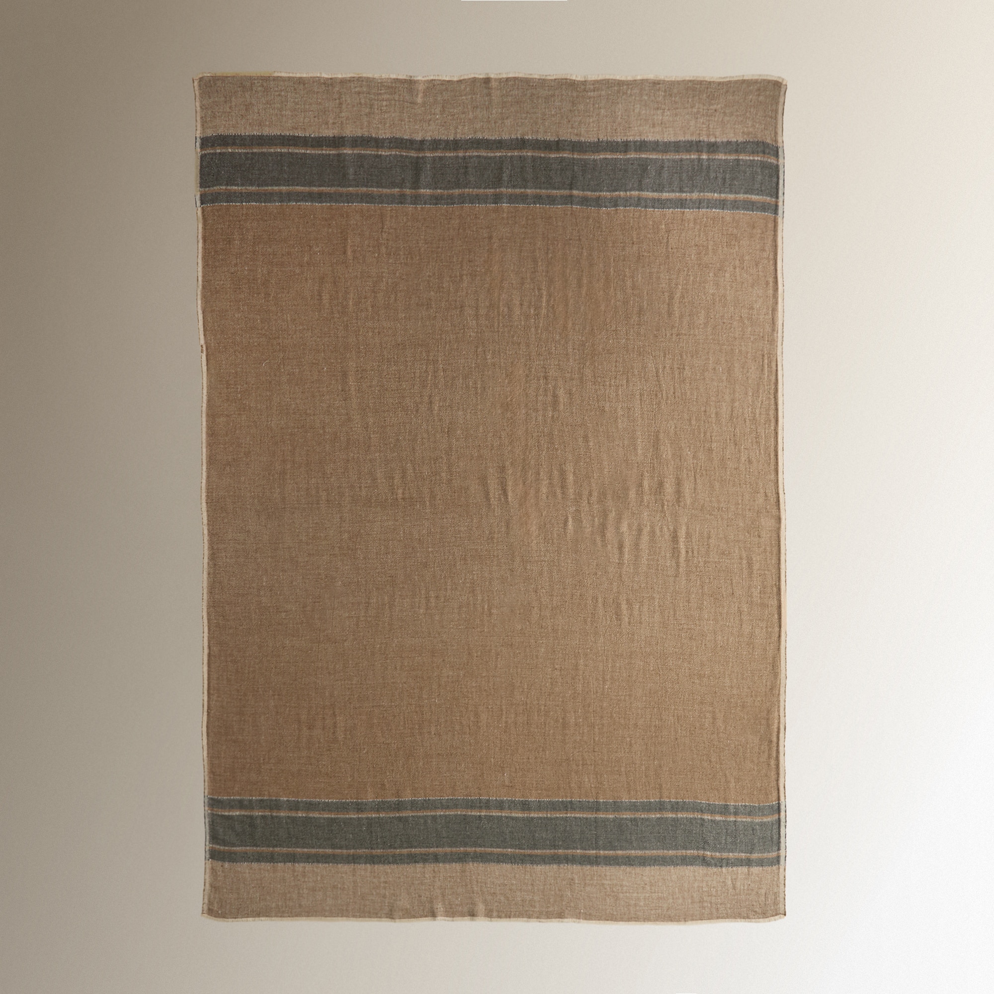 Manta decorativa lino Hanasaki - Gris 180 x 260 cm Gris-4