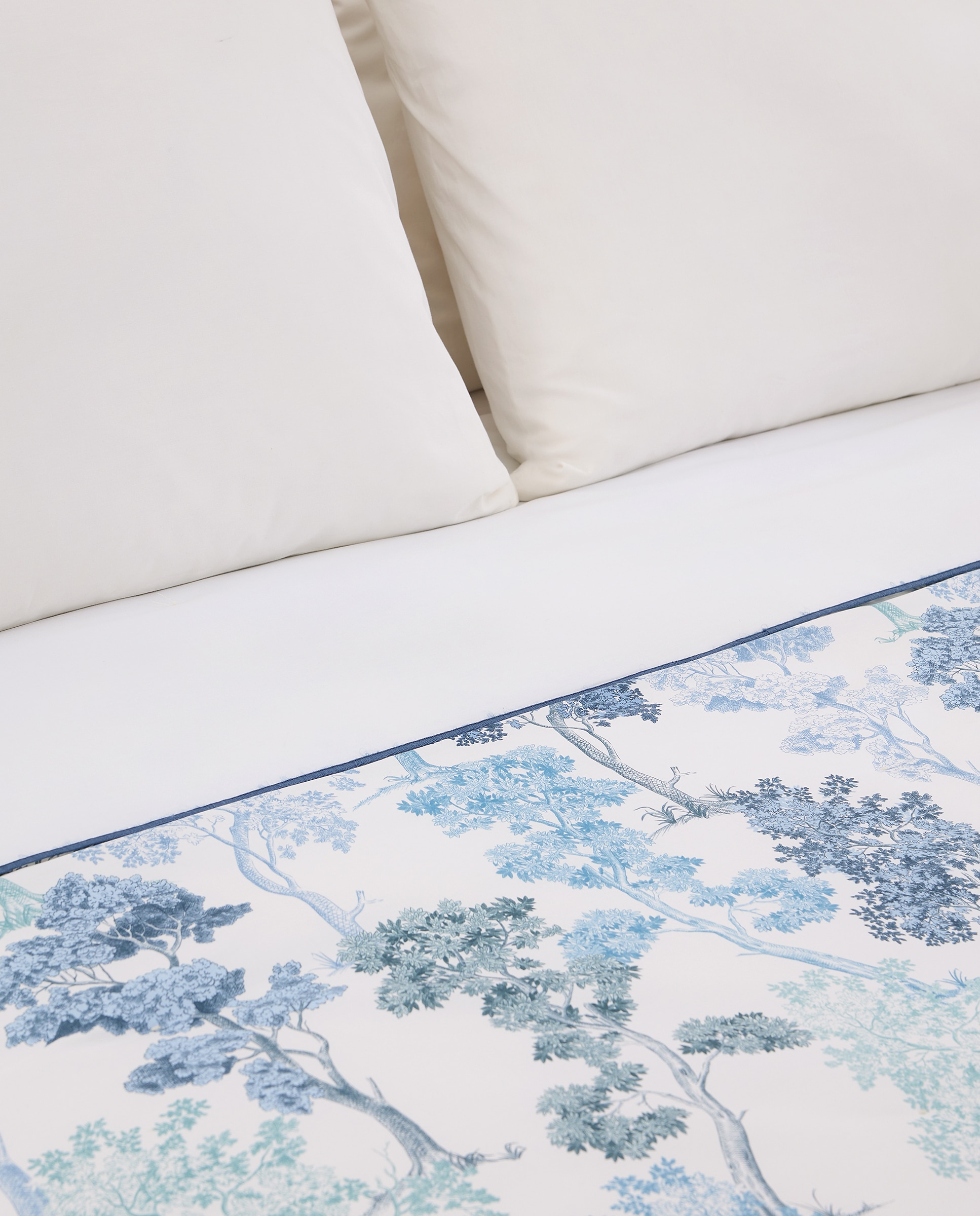 Edredón algodón percal Persey - Azul Cama 150 cm Azul-2