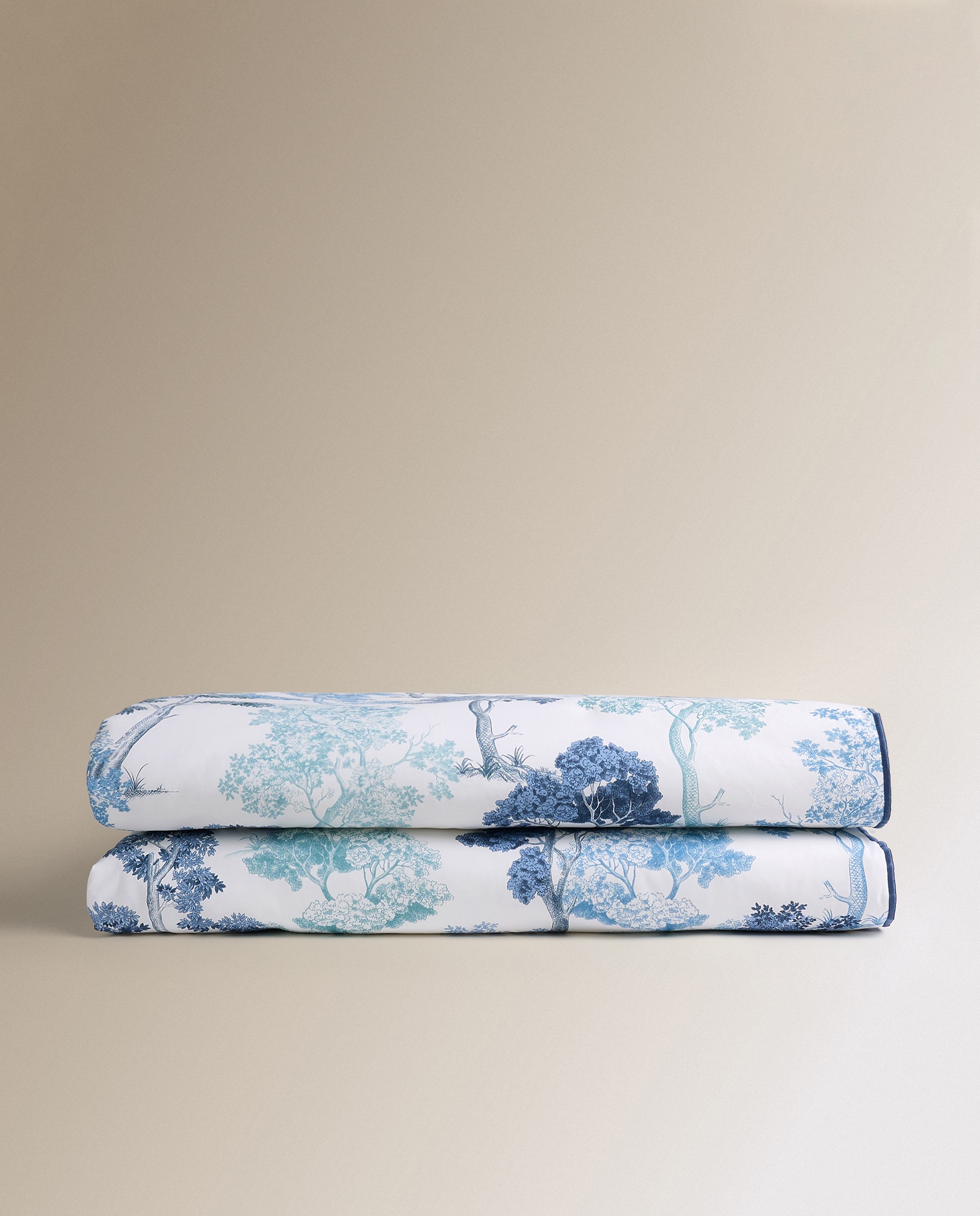 Edredón algodón percal Persey - Azul Cama 150 cm Azul-4