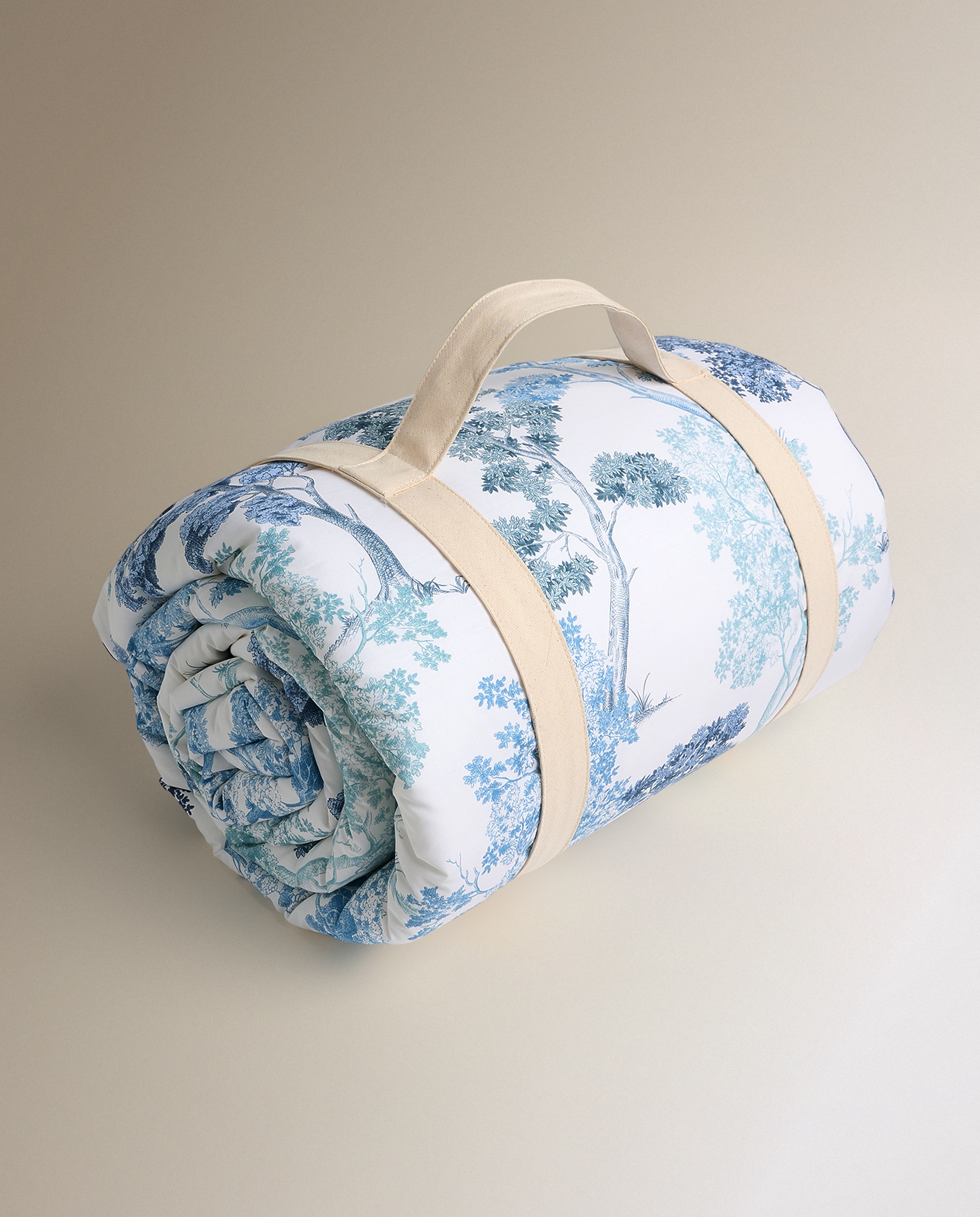 Edredón algodón percal Persey - Azul Cama 150 cm Azul-5