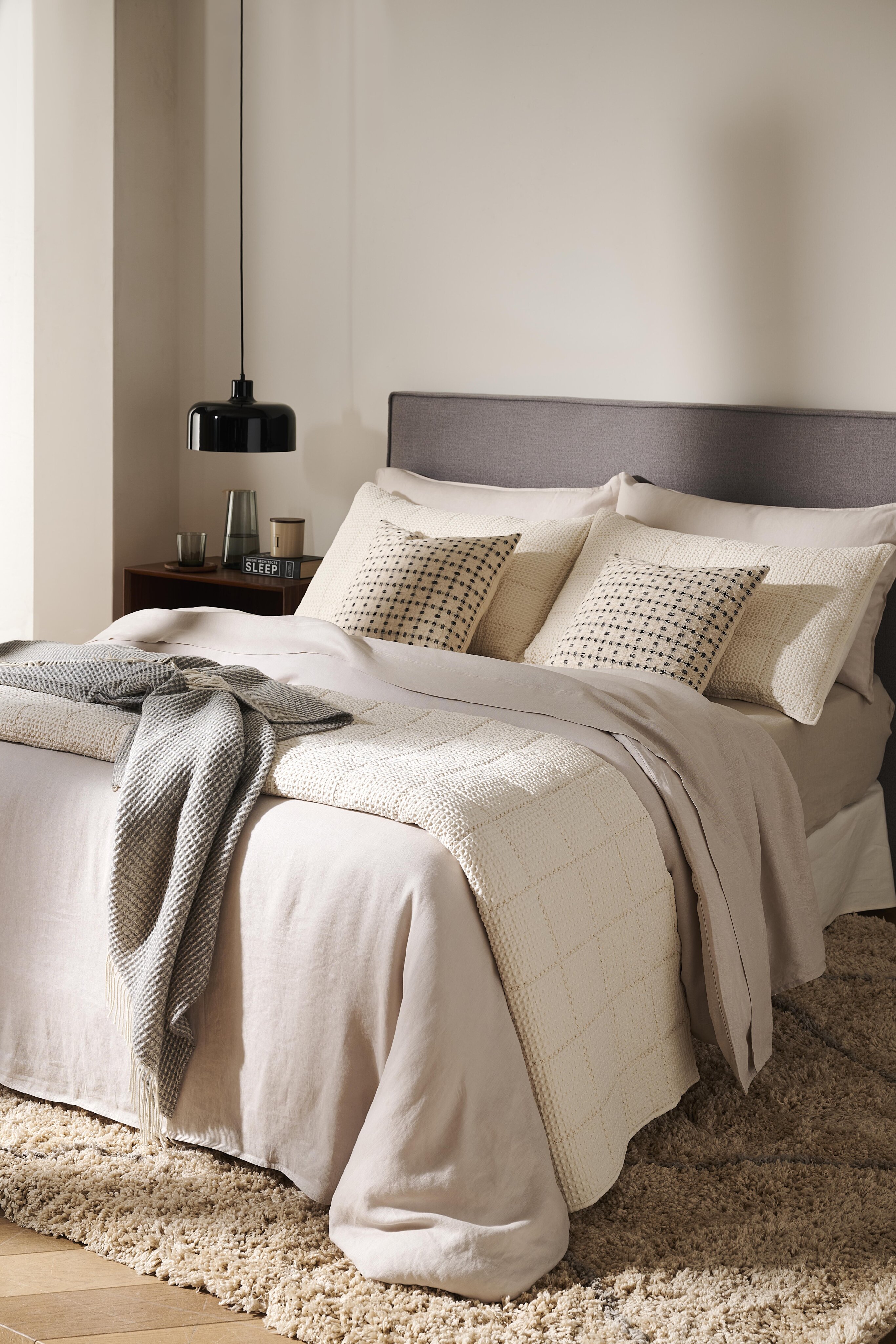 Imagen 5 de Edredón algodón Asel - Beige Cama 90 cm Beige