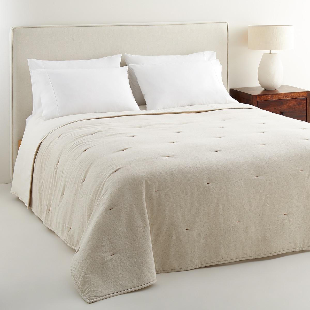 Imagem 0 de Edredão Latte de Algodão Sustentável e Linho