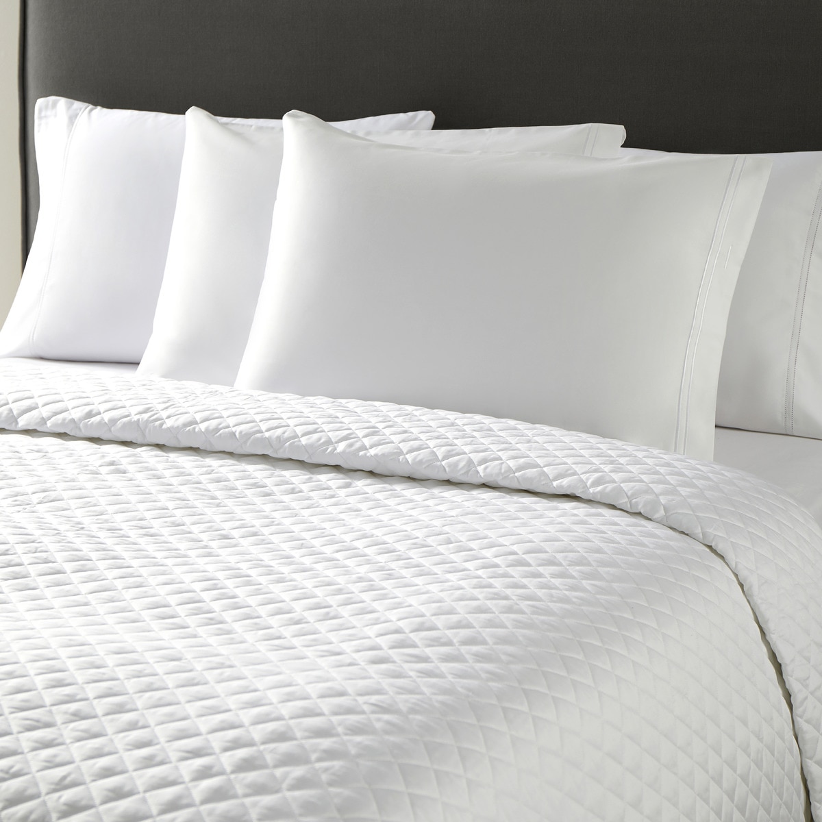 Edredón satén algodón Diamond El Corte Inglés - Blanco Cama 90 cm Blanco-1