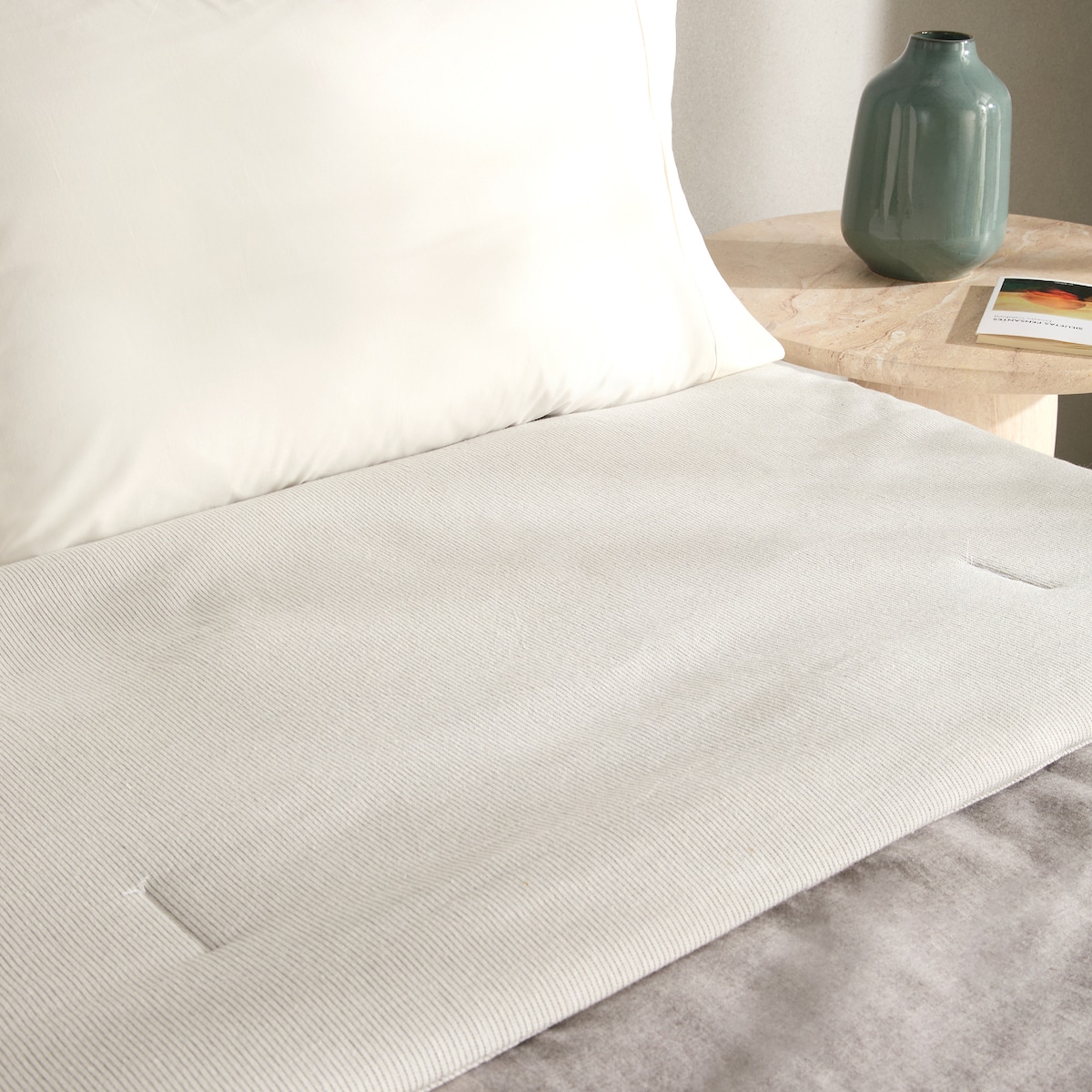 Edredón algodón y lino Rainer Room - El Corte Inglés Gris-2