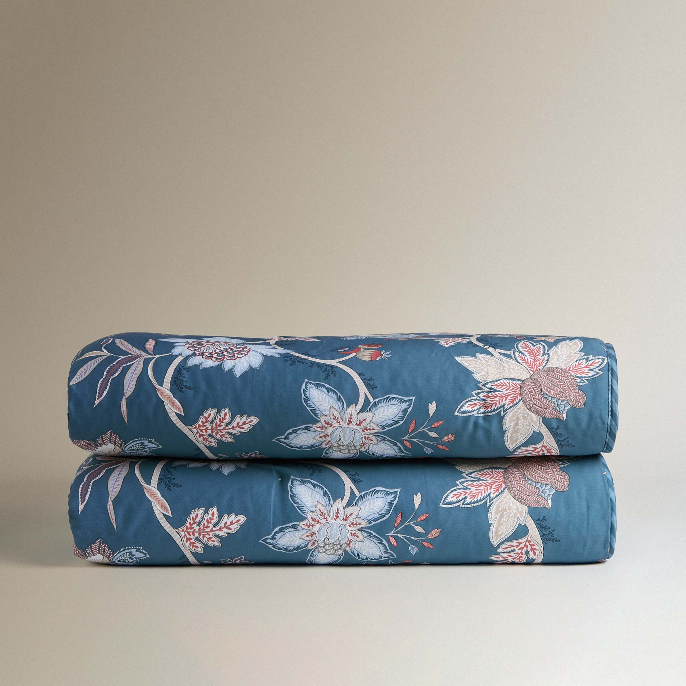 Edredão de Algodão Acetinado Verona Azul-4