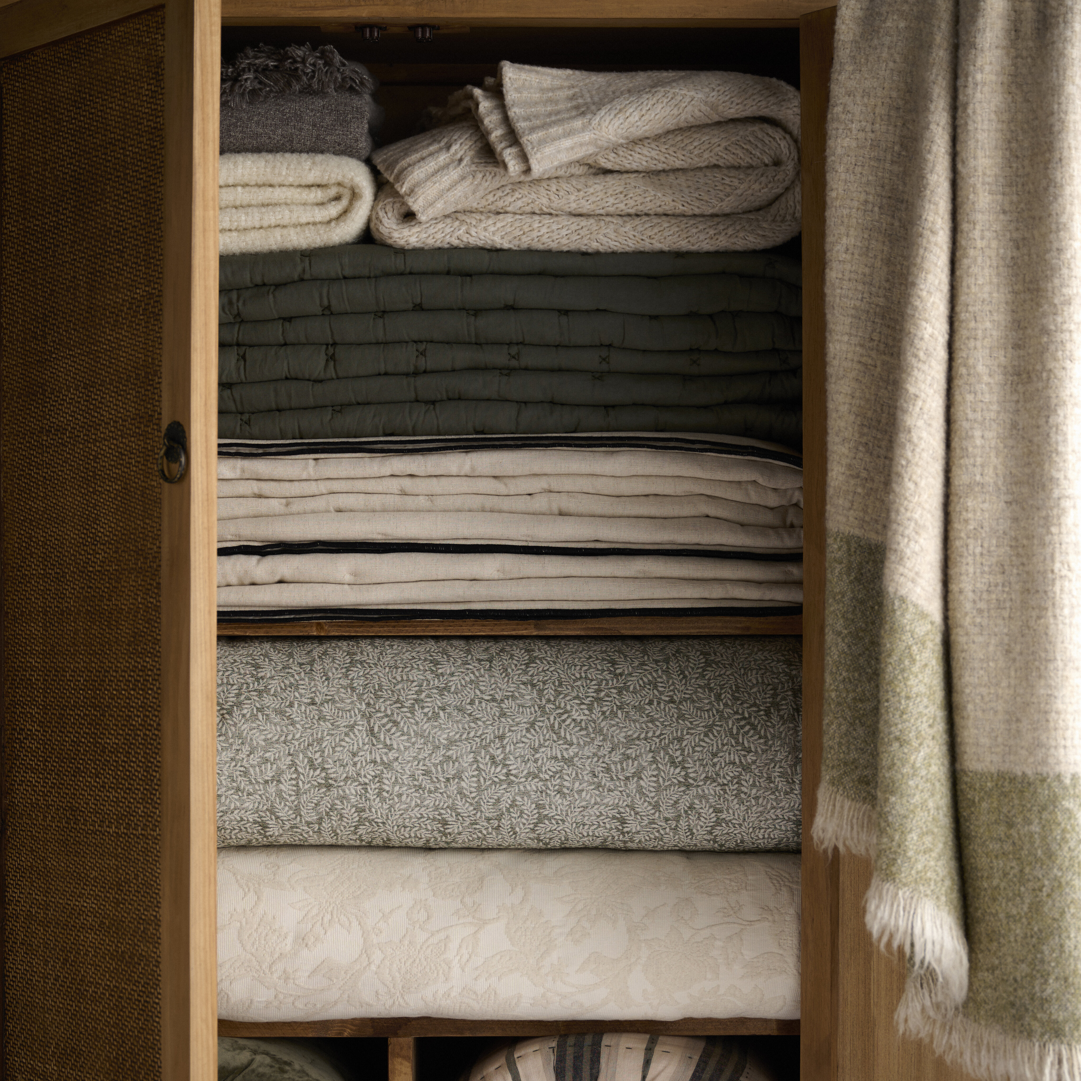 Edredão de Algodão e Linho Peyton Bege-4