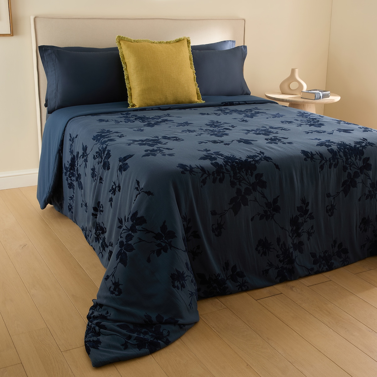 Edredón algodón y viscosa Asher Azul-1