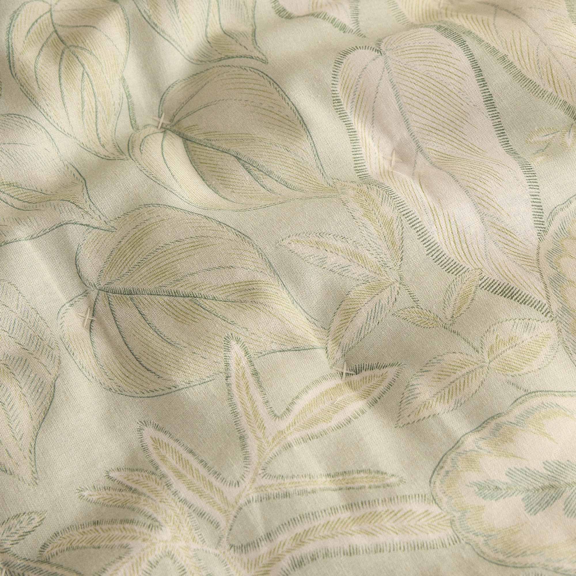 Edredão de Linho e Viscose Icana Verde-3