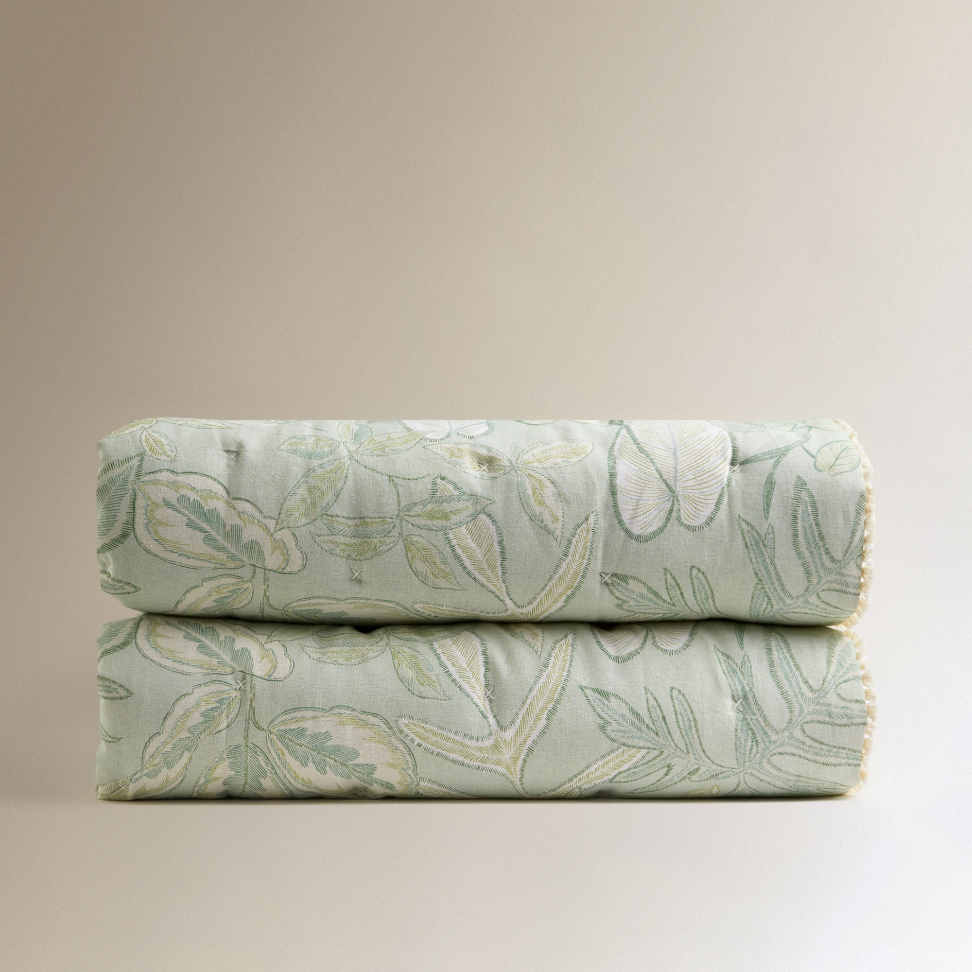 Edredão de Linho e Viscose Icana Verde-4