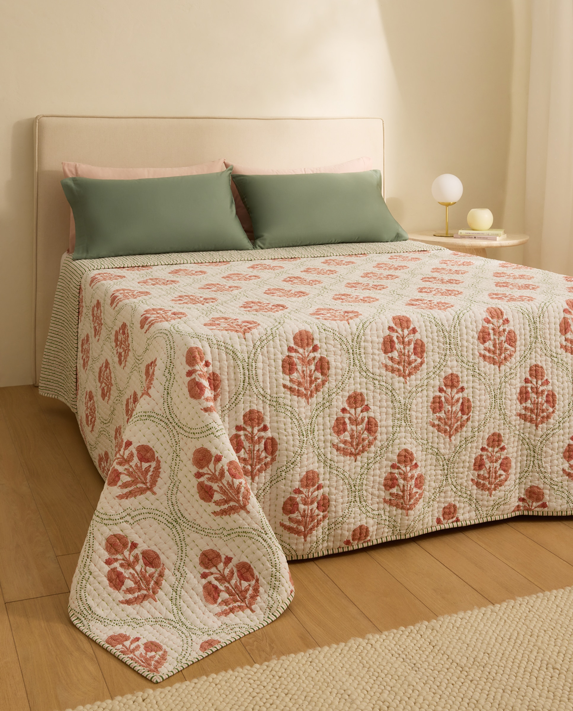 Edredão de Algodão Le Ciel Coral-1
