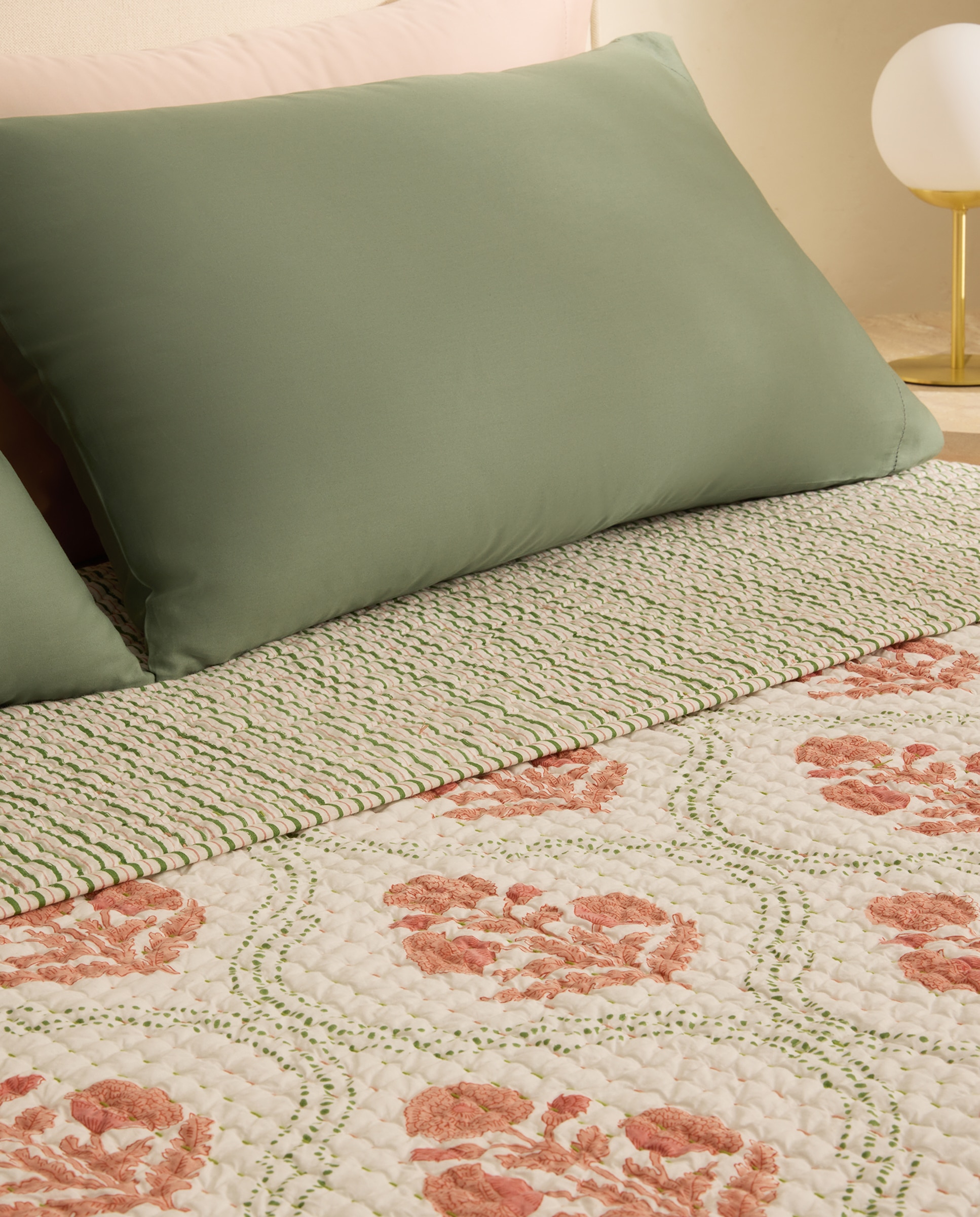 Edredão de Algodão Le Ciel Coral-2