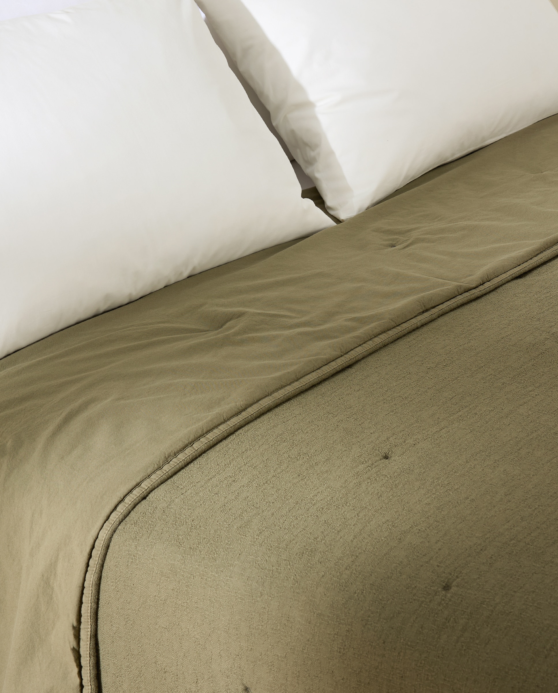 Imagen 2 de Edredón algodón Marlow - Verde Cama 90 cm Verde