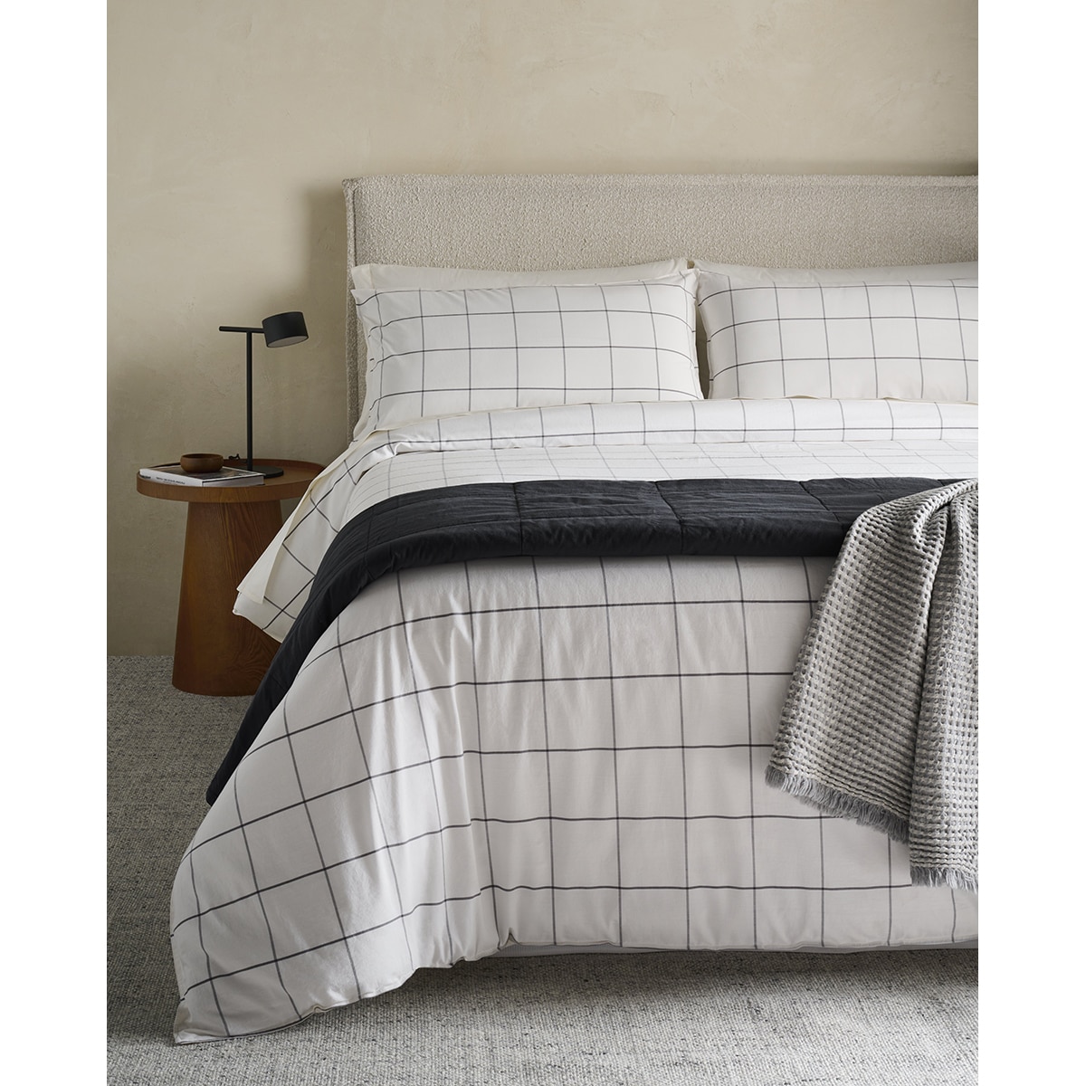 Manta decorativa algodón Erik Room - El Corte Inglés - Beige 130 x 170 cm Gris-4