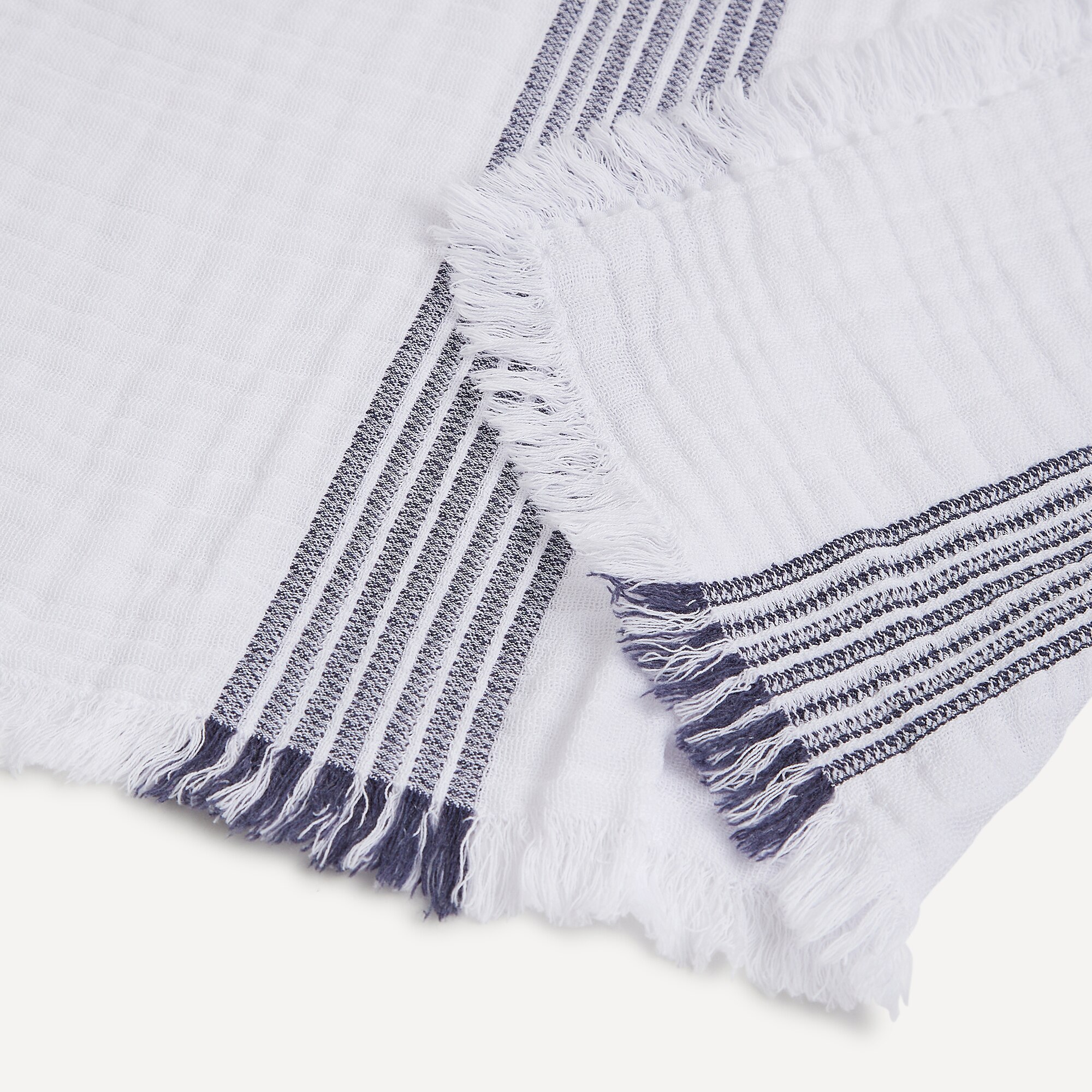 Manta Decorativa de Algodão Daira Azul-2