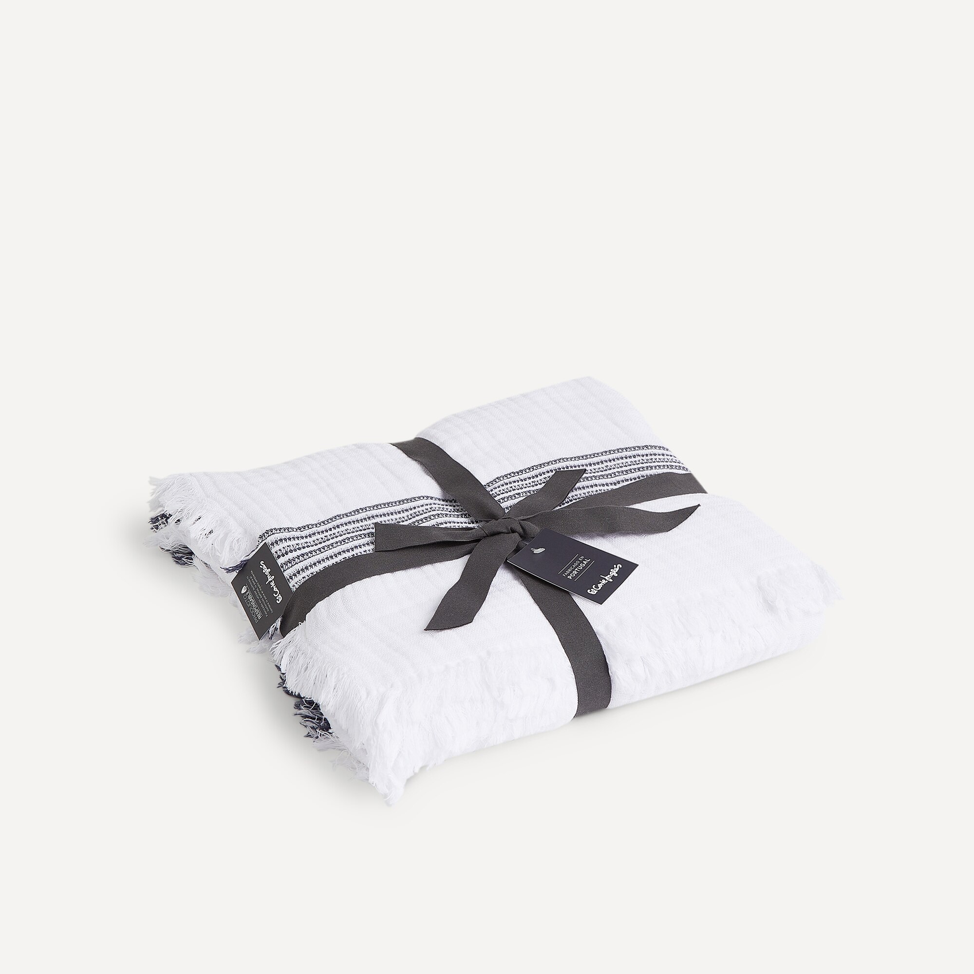 Manta Decorativa de Algodão Daira Azul-3