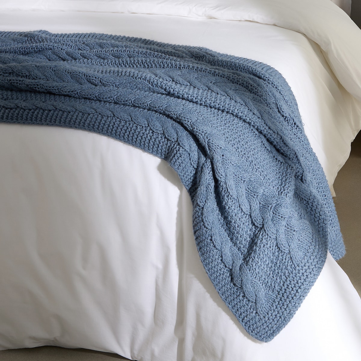 Manta decorativa Orquídea Azul-1