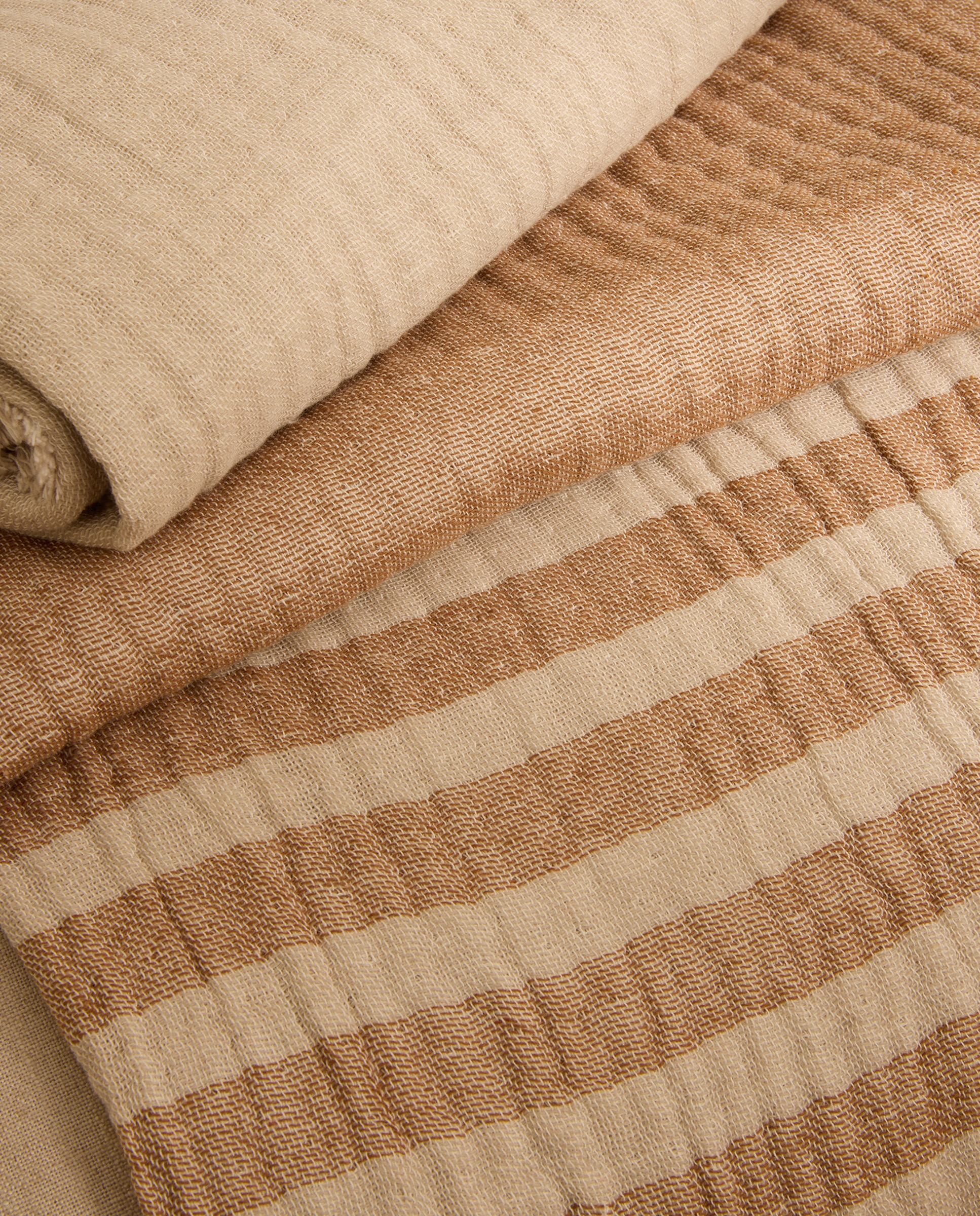 Manta Decorativa Bran em Algodão Terracota-3