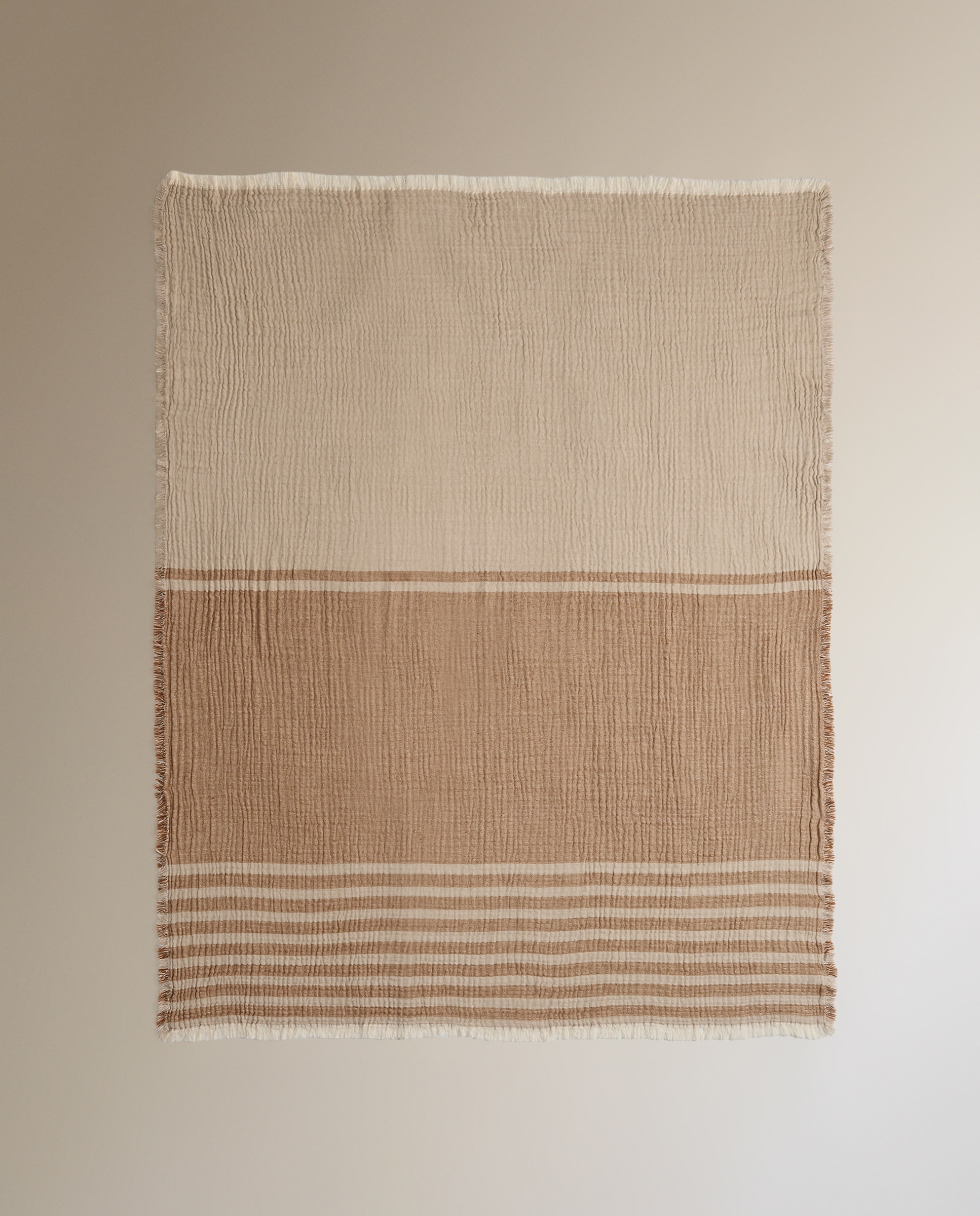 Manta Decorativa Bran em Algodão Terracota-4