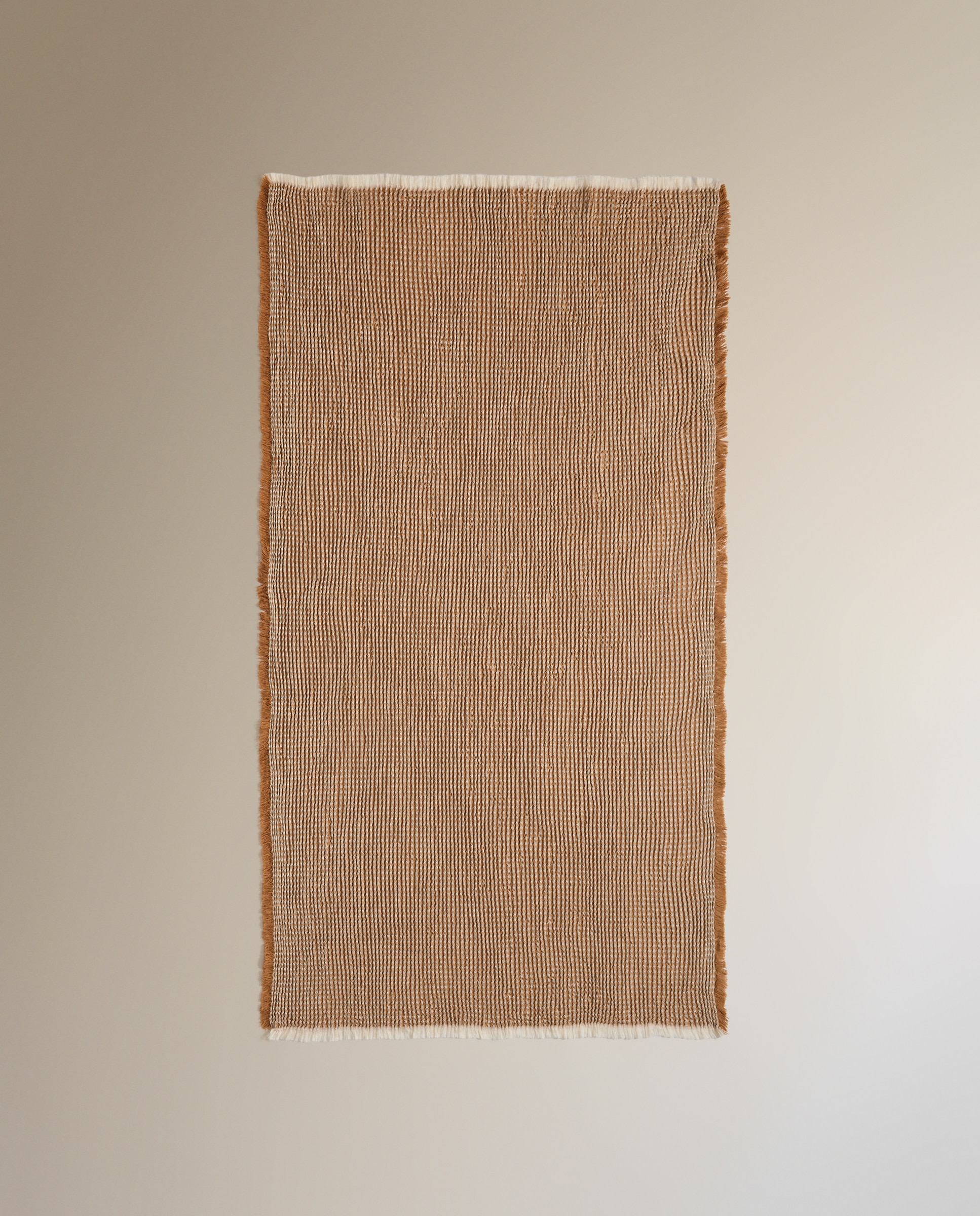 Manta Decorativa Erik em Algodão Bege-4