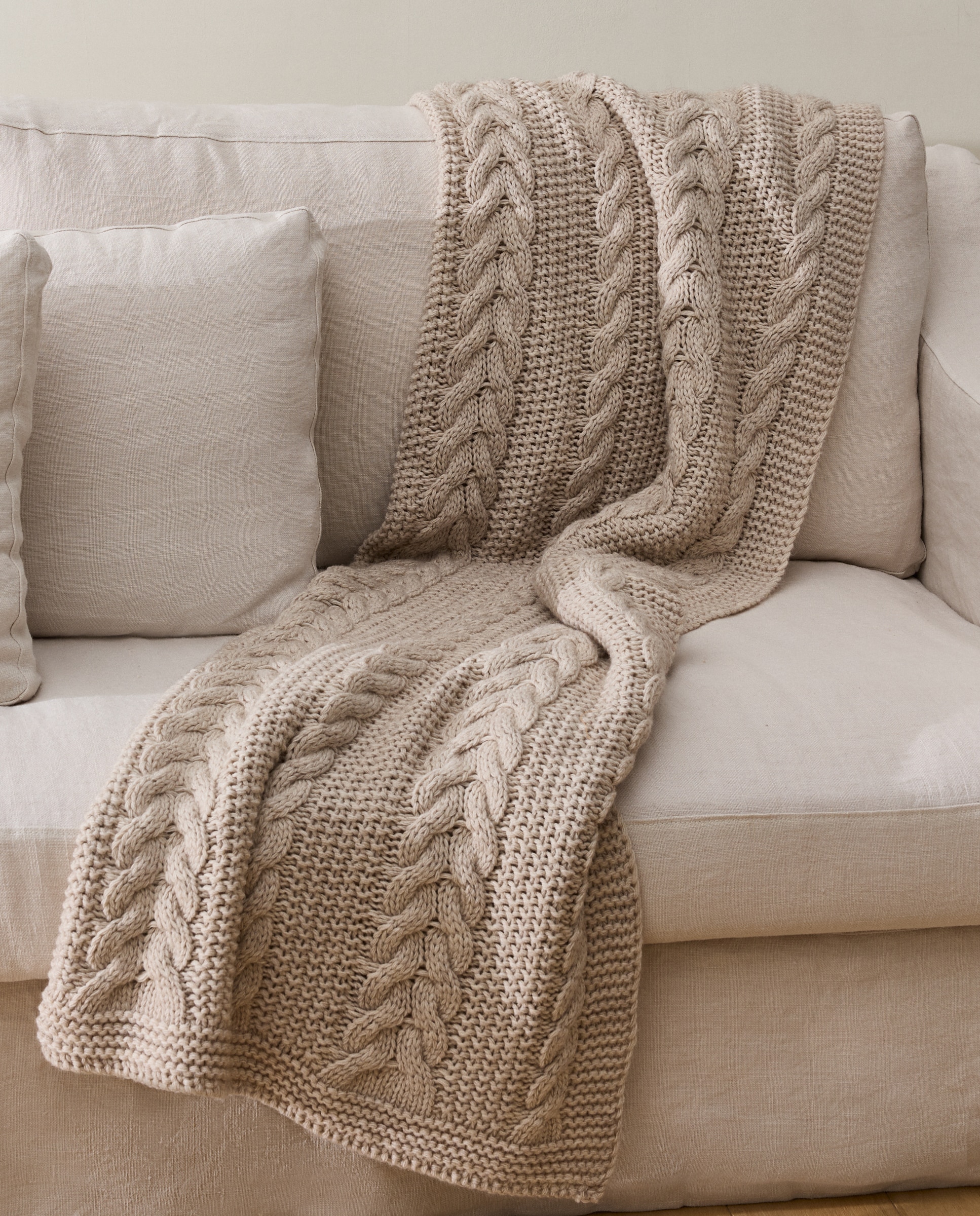 Manta decorativa punto Orquídea - Beige 130 x 190 cm Beige-1