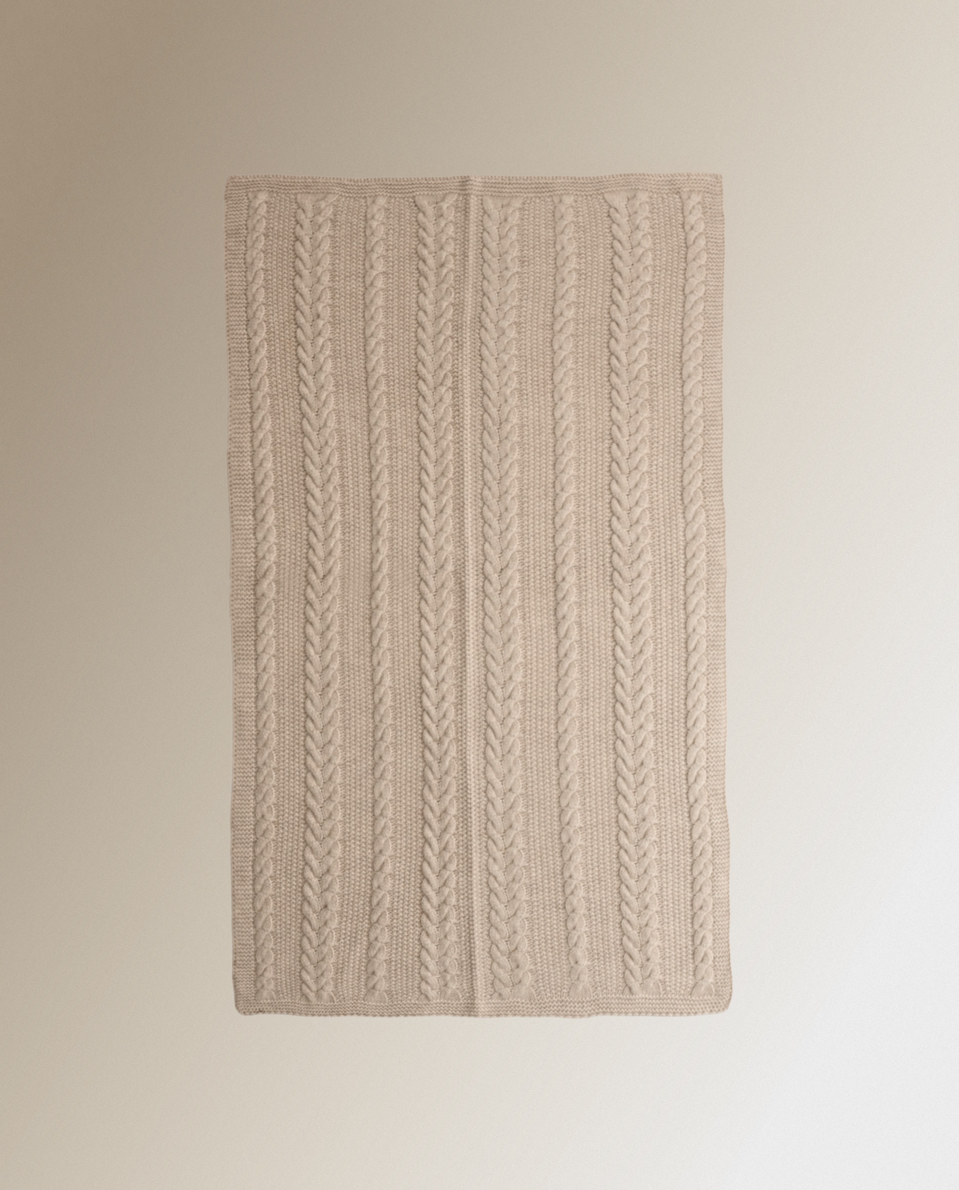 Manta decorativa punto Orquídea - Beige 130 x 190 cm Beige-4
