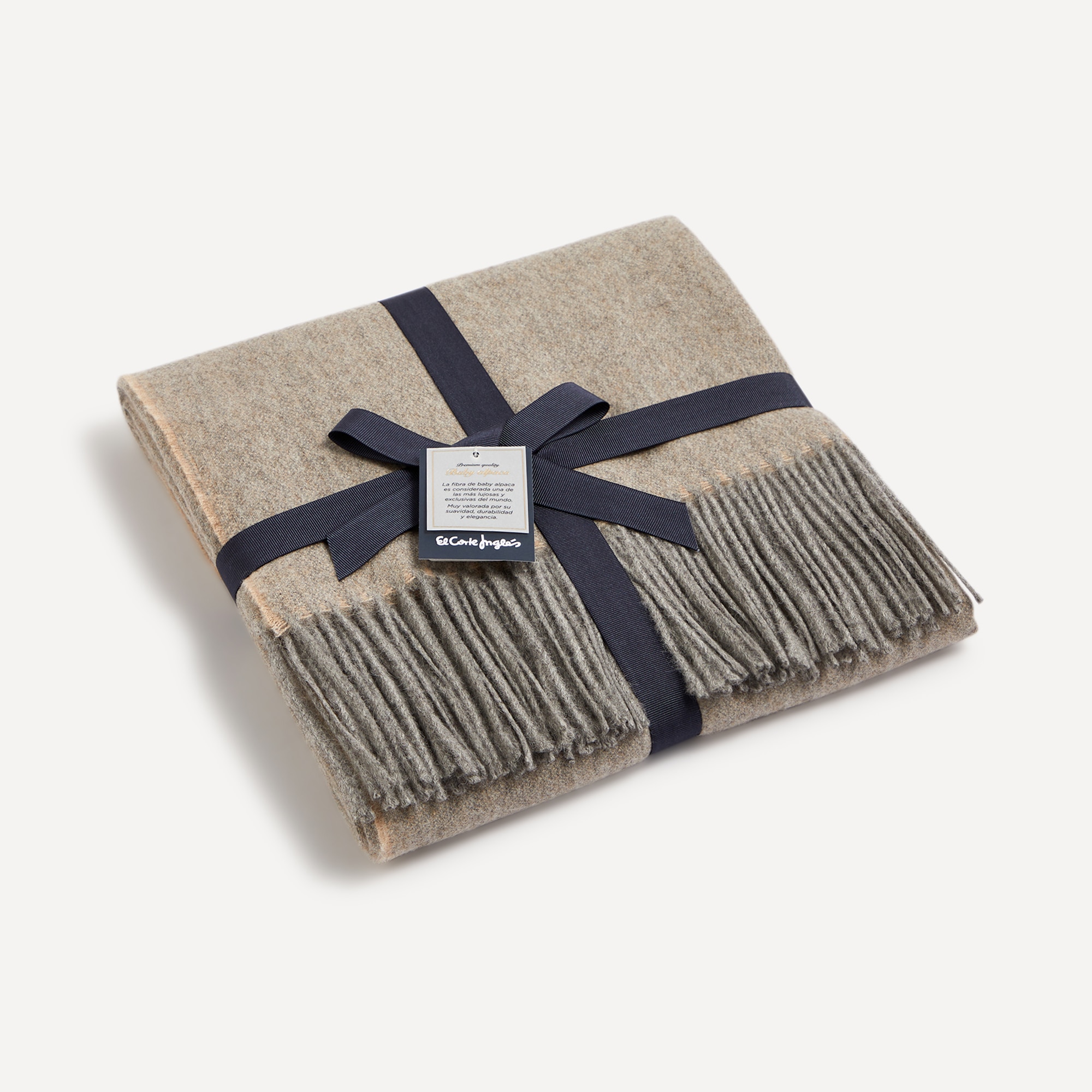 Manta decorativa alpaca Elian El Corte Inglés - Gris 130 x 180 cm Gris-3