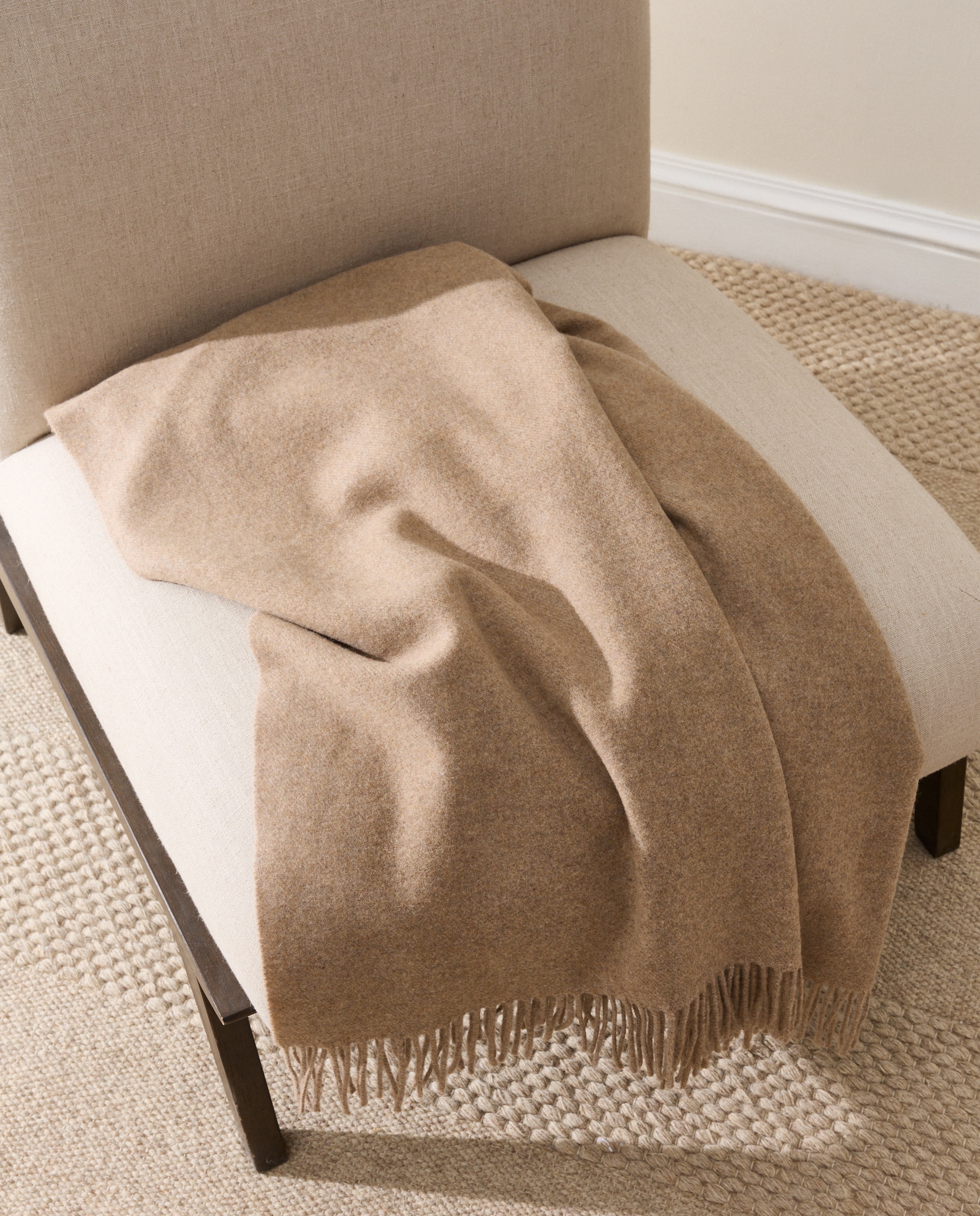 Imagen 0 de Manta decorativa lana y cashmere Reneé Beige