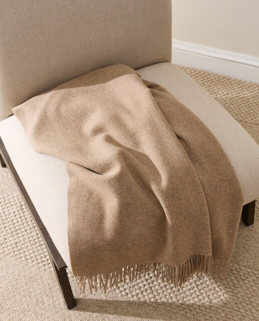 Manta decorativa lana y cashmere Reneé