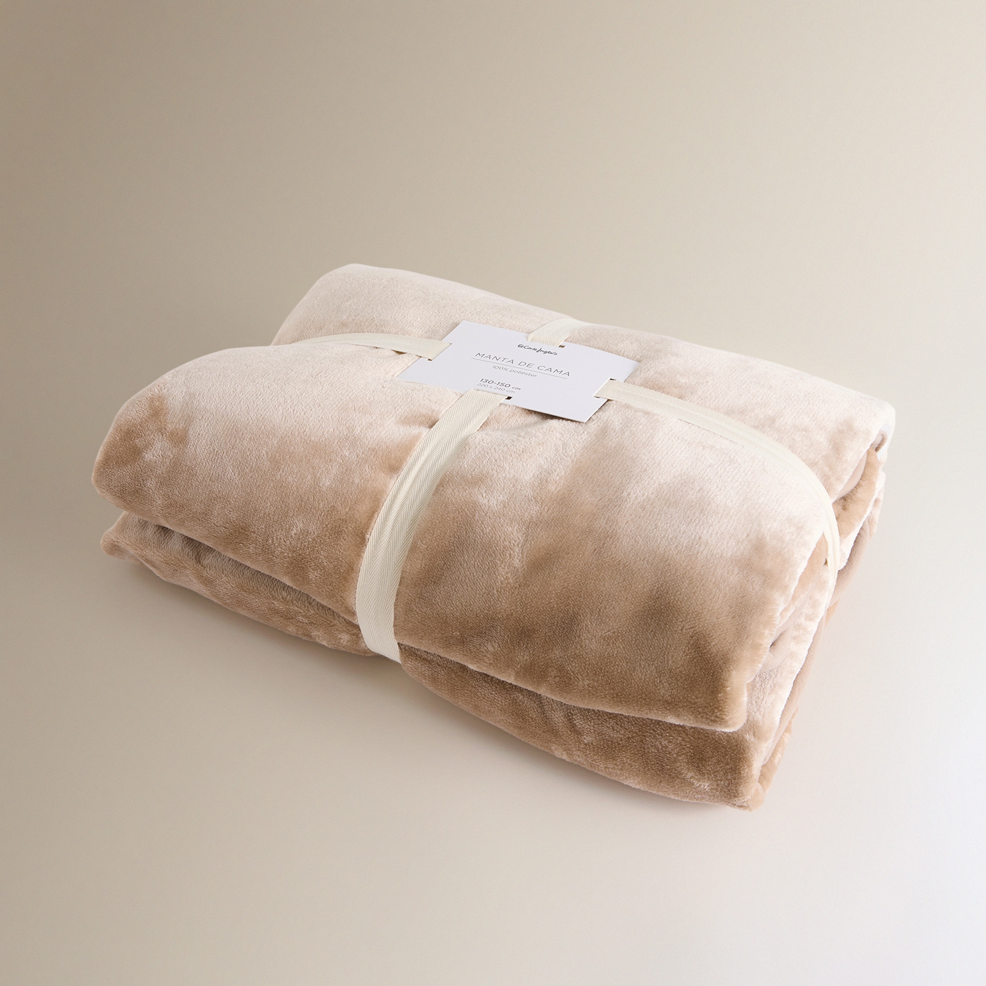 Manta de cama New Ottawa El Corte Inglés - Beige Cama 90 cm Beige-5