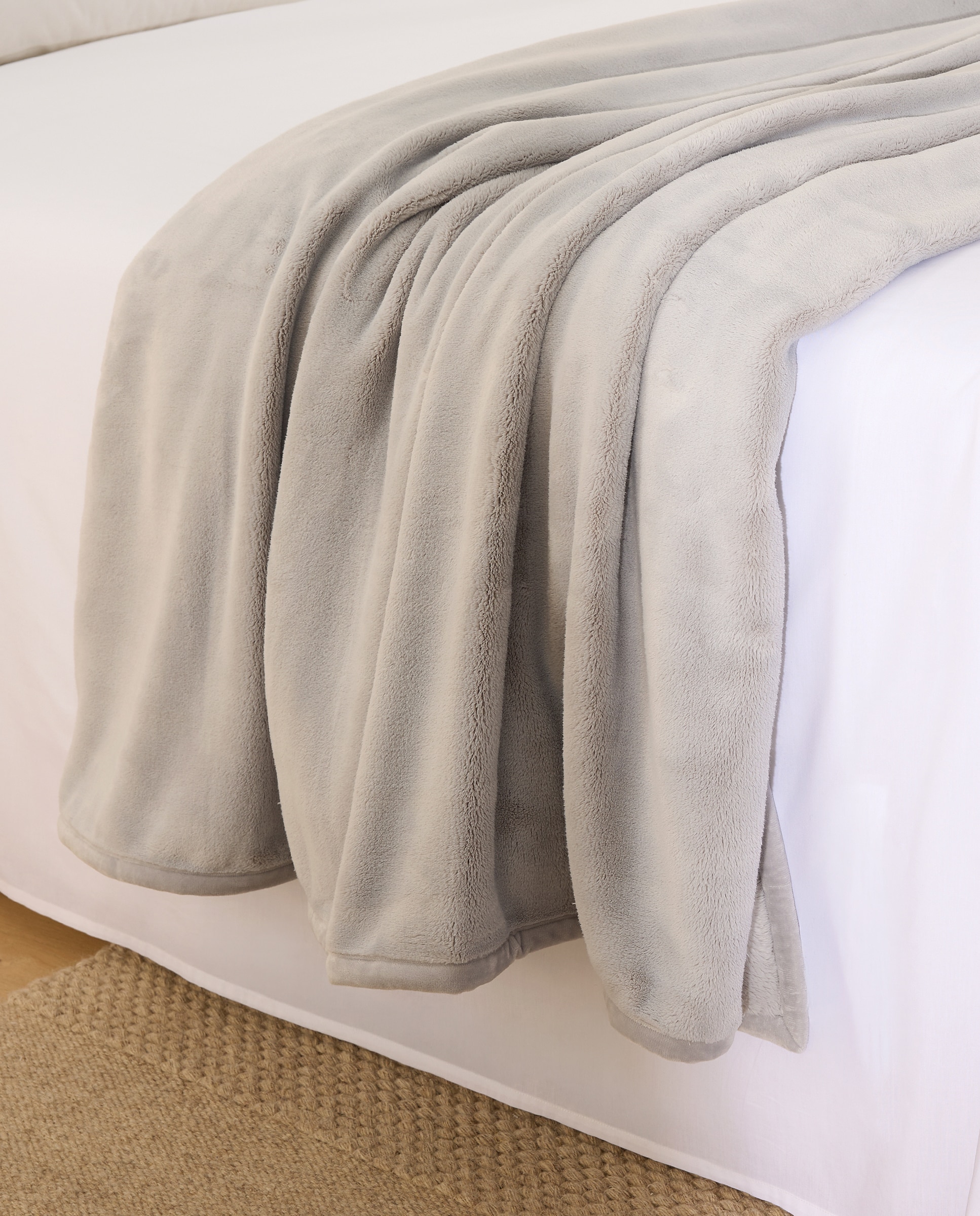Manta de cama extra suave Corviglia - Gris Cama 90 cm Gris-1