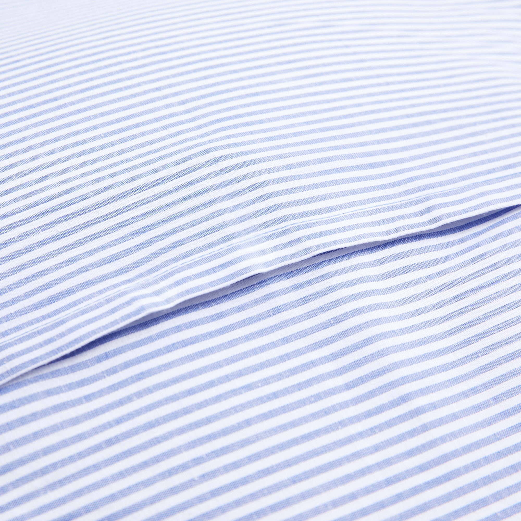 Capa de Almofada Quadrada Oxford Stripe Azul-3