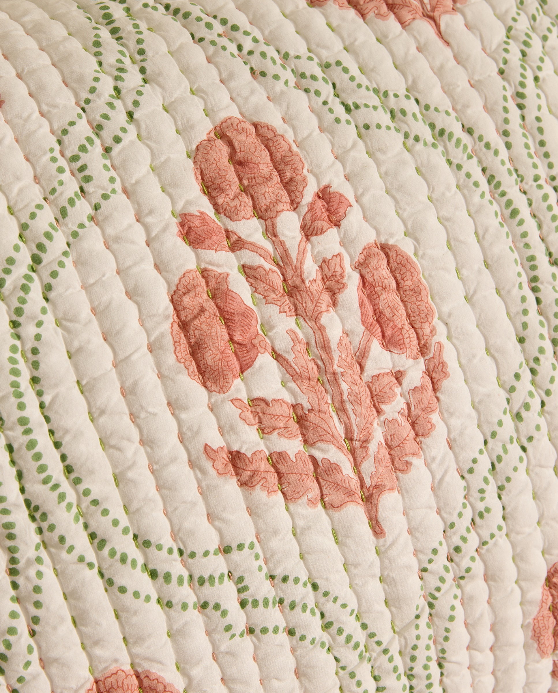 Capa de almofada de algodão Le Ciel Coral-3